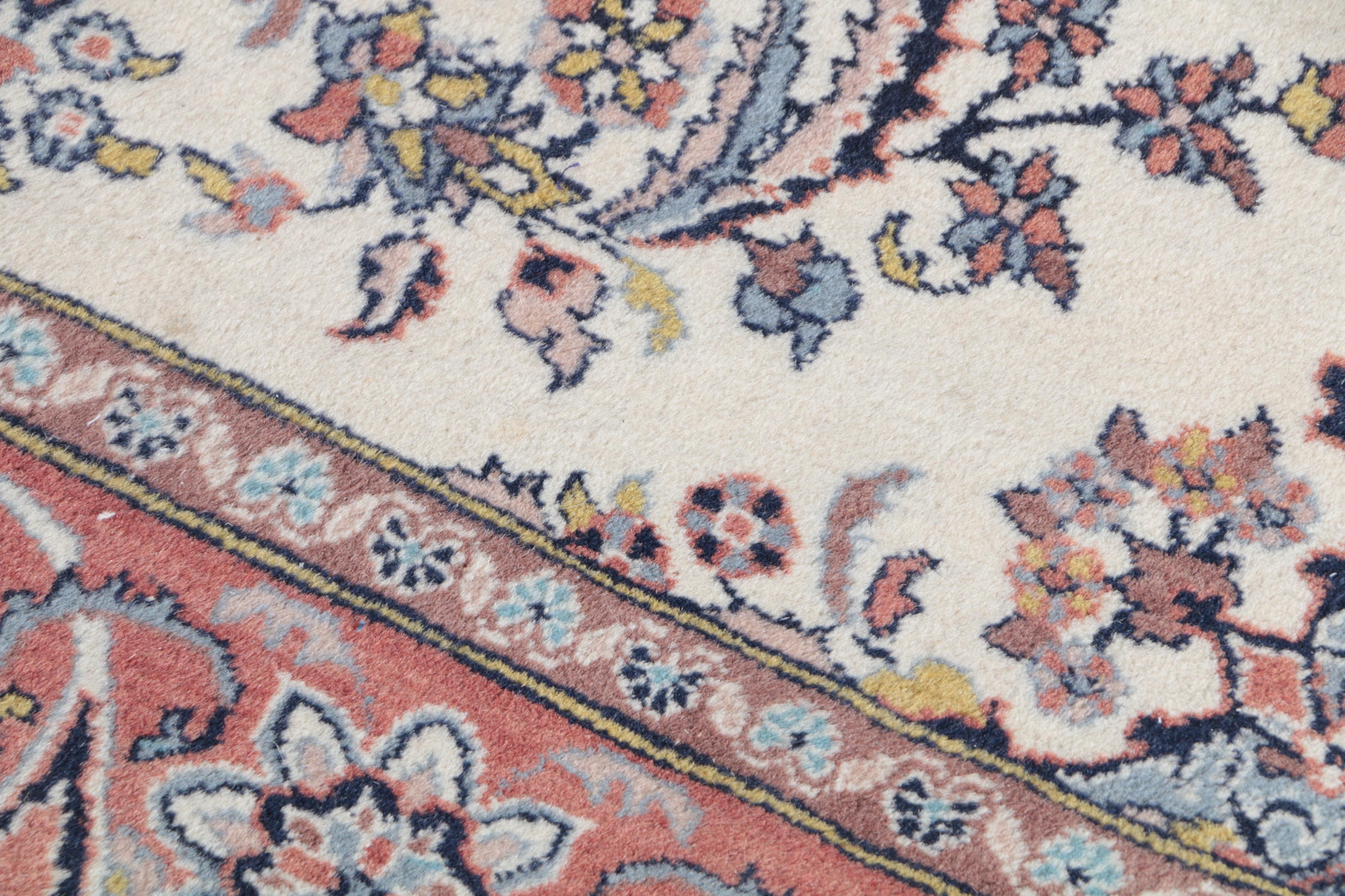 Hand-Knotted Indo-Persian Wool Area Rug