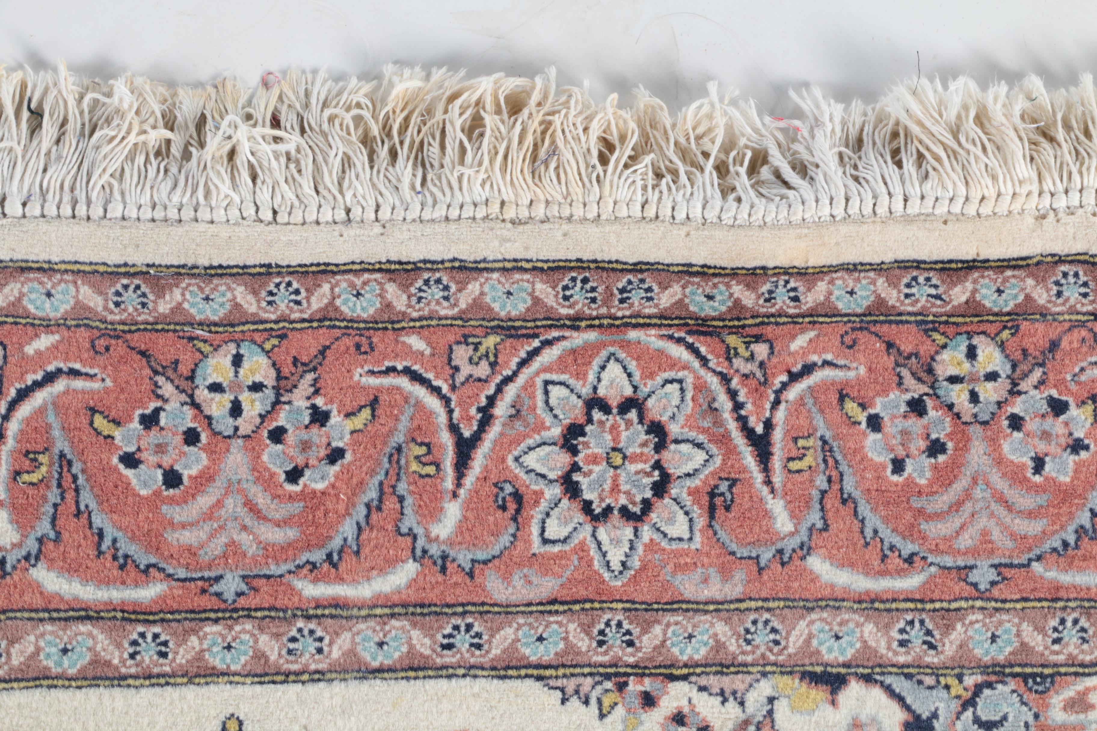 Hand-Knotted Indo-Persian Wool Area Rug