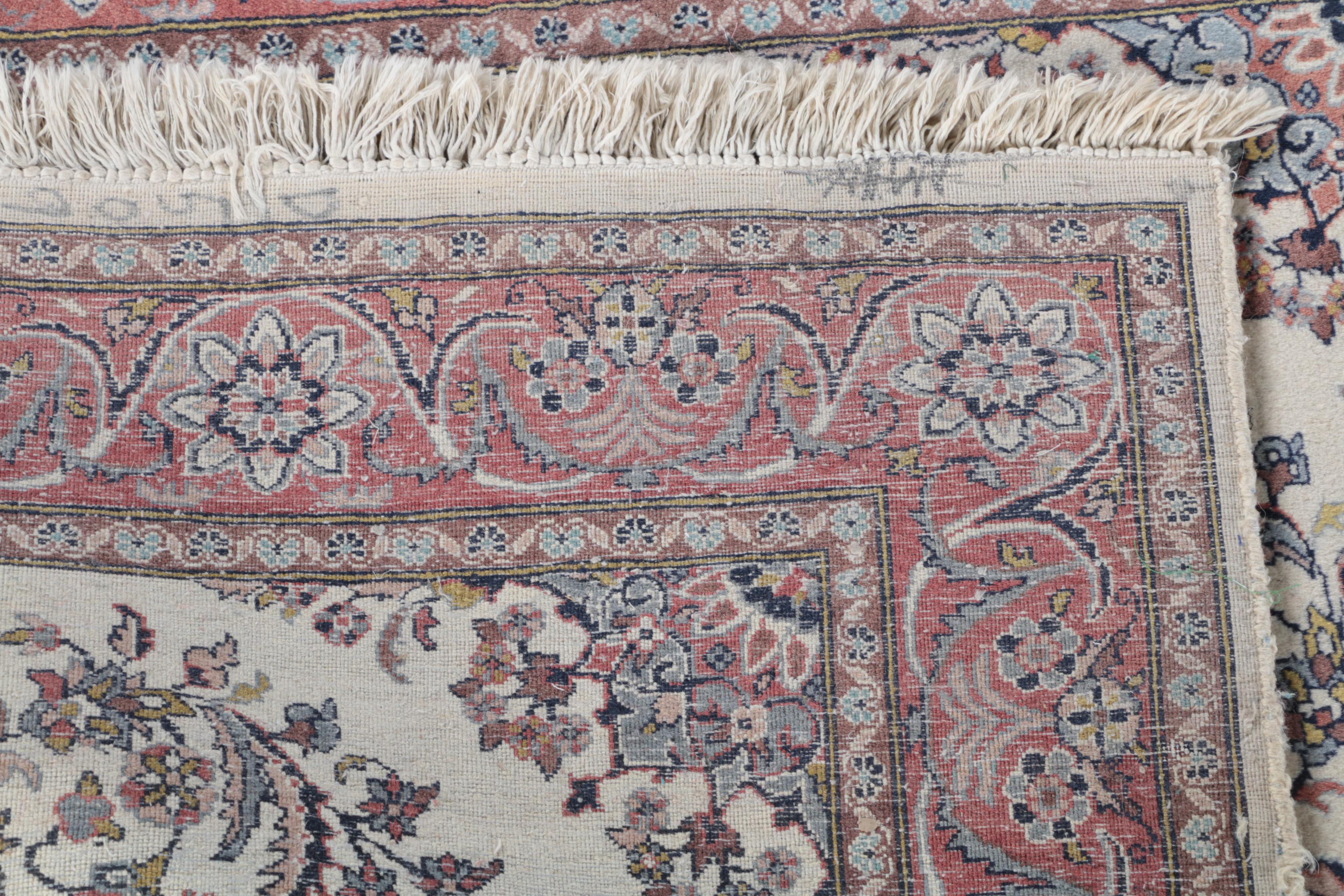 Hand-Knotted Indo-Persian Wool Area Rug