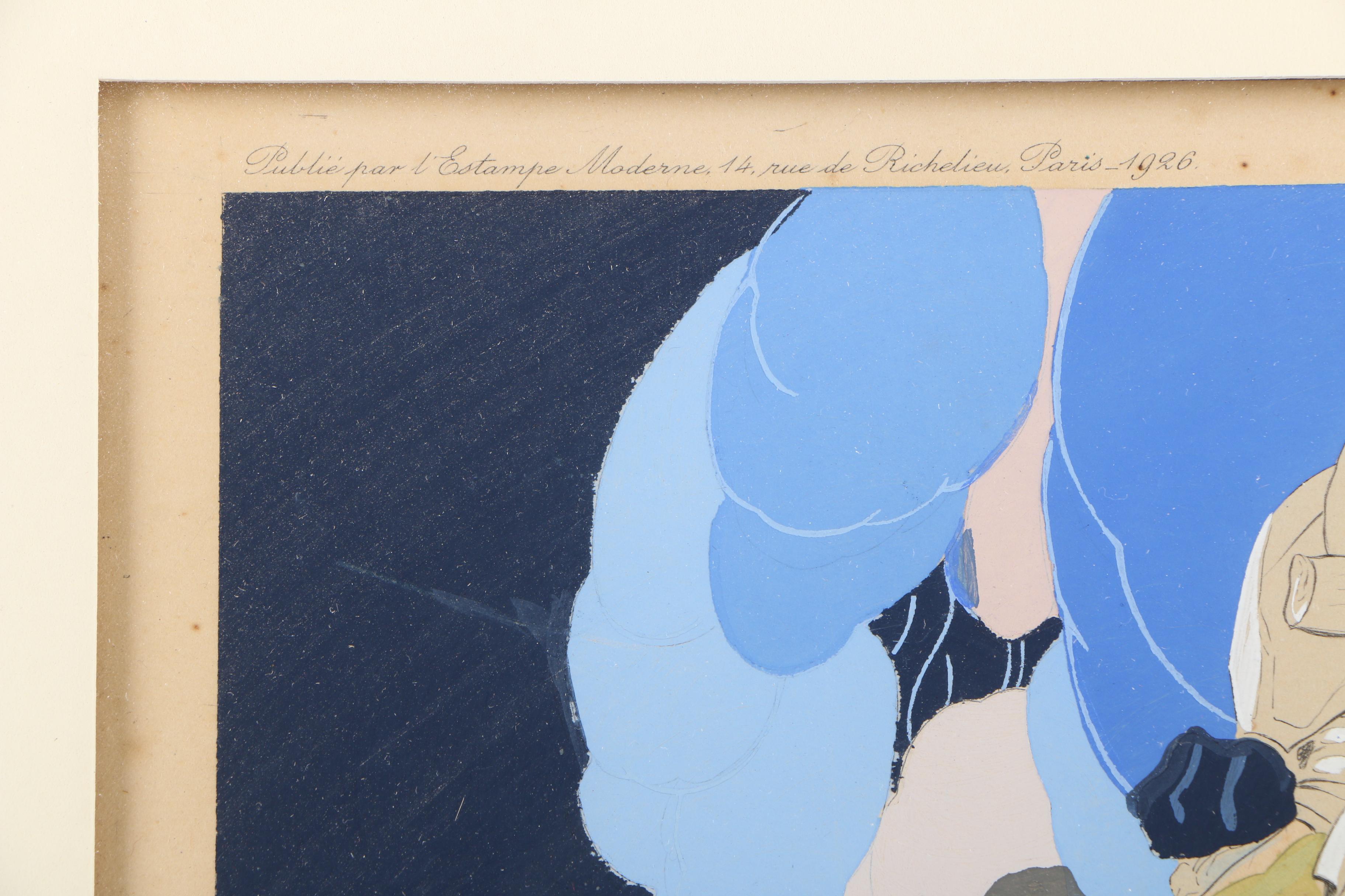 Umberto Brunelleschi Pochoir "The Duet"