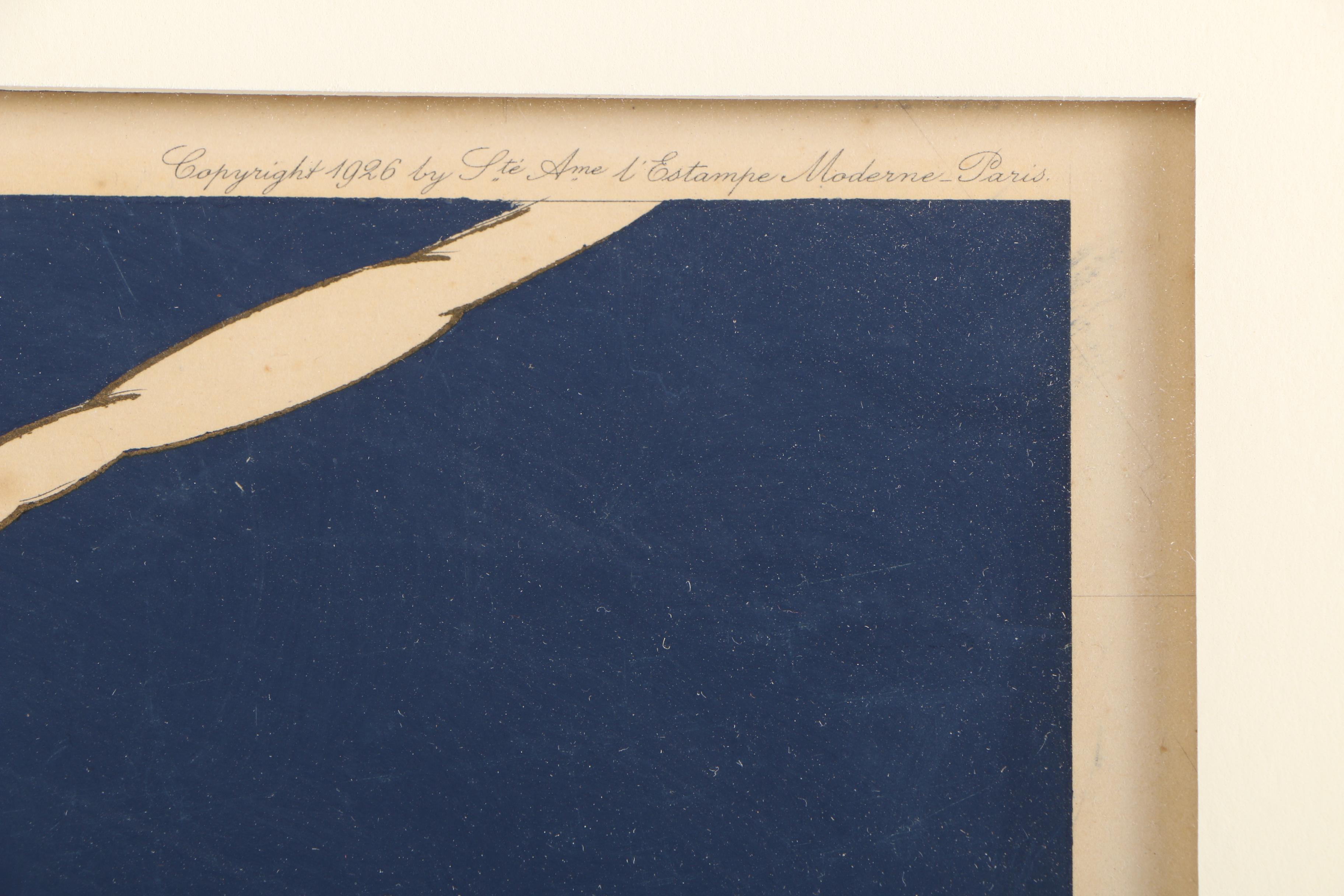 Umberto Brunelleschi Pochoir "The Duet"