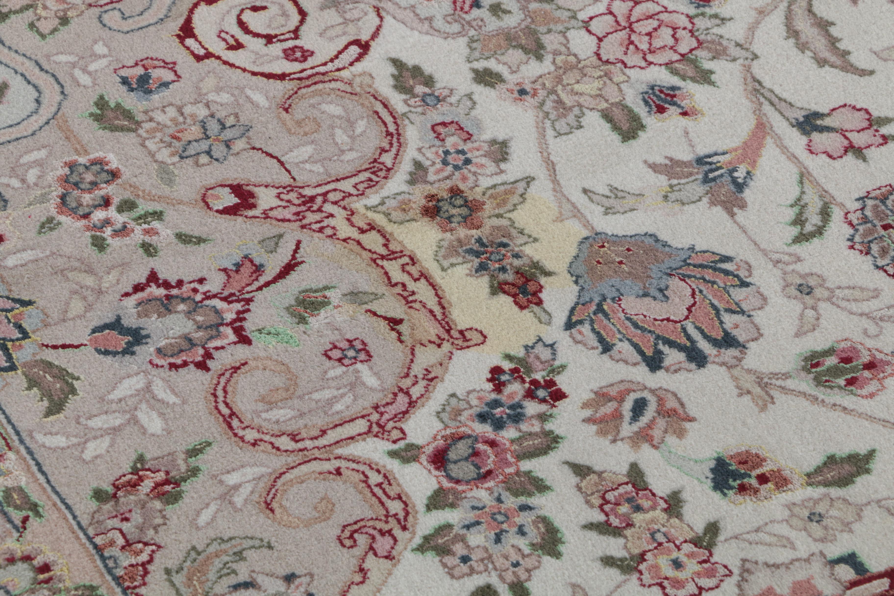 Finely Hand-Knotted Persian Nain Wool Room Size Rug