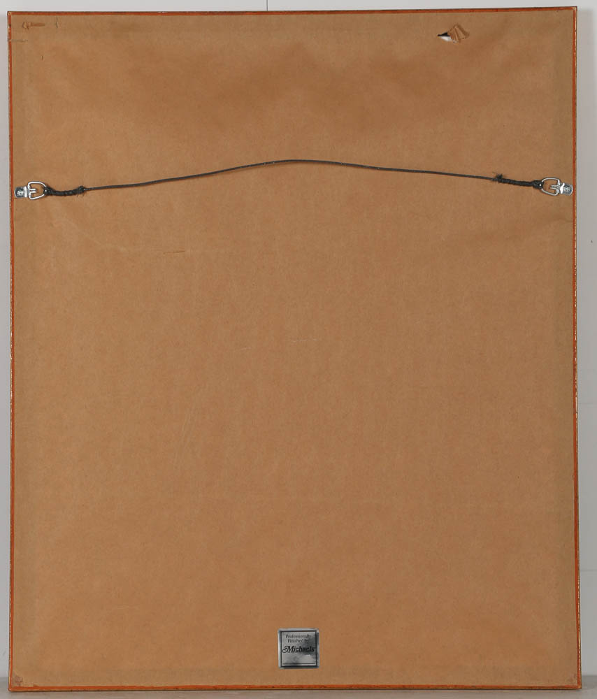 Gouache Painting on Papyrus After "Nefertiti Bust"