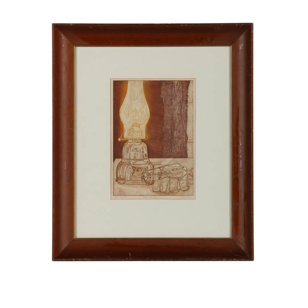 Todd Krebs Etching "Room for Reflection"