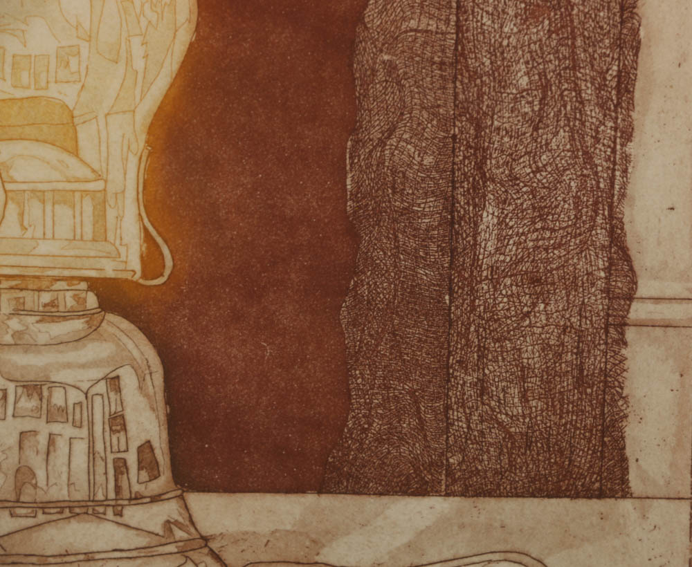 Todd Krebs Etching "Room for Reflection"