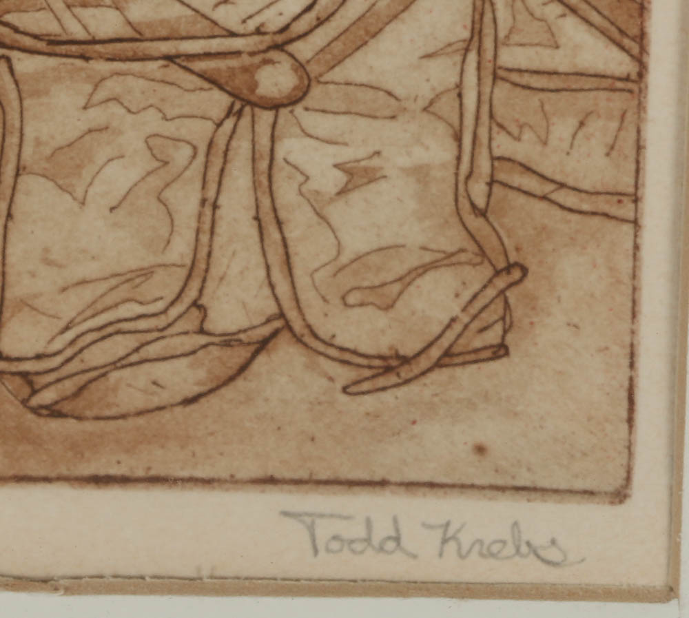 Todd Krebs Etching "Room for Reflection"