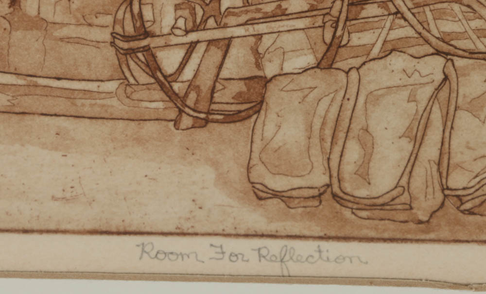 Todd Krebs Etching "Room for Reflection"