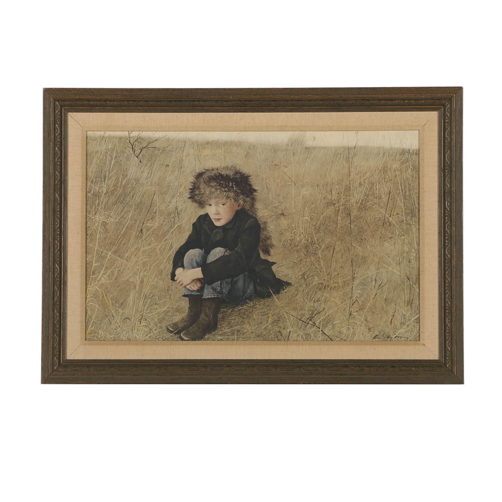 Lithograph After Andrew Wyeth "Faraway"