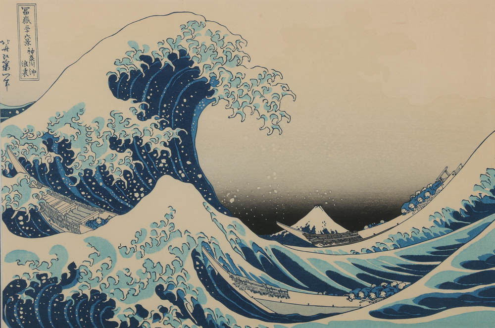 Re-strike Woodblock "Under the Wave off Kanagawa" After Katsushika Hokusai