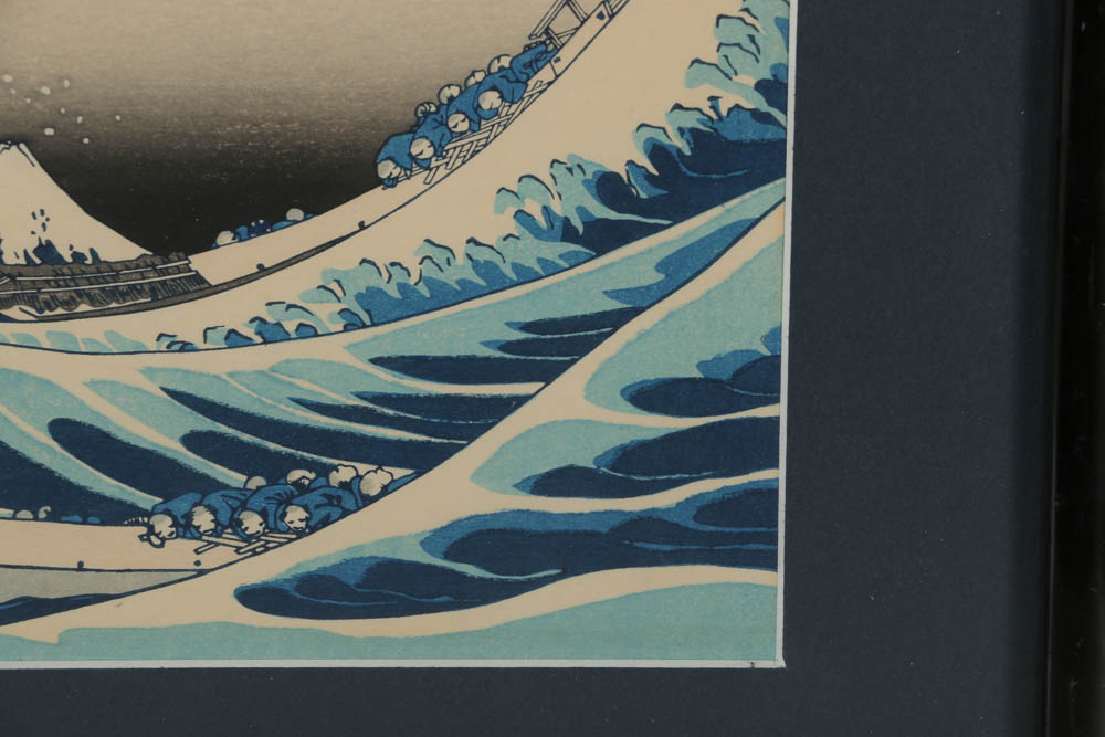 Re-strike Woodblock "Under the Wave off Kanagawa" After Katsushika Hokusai