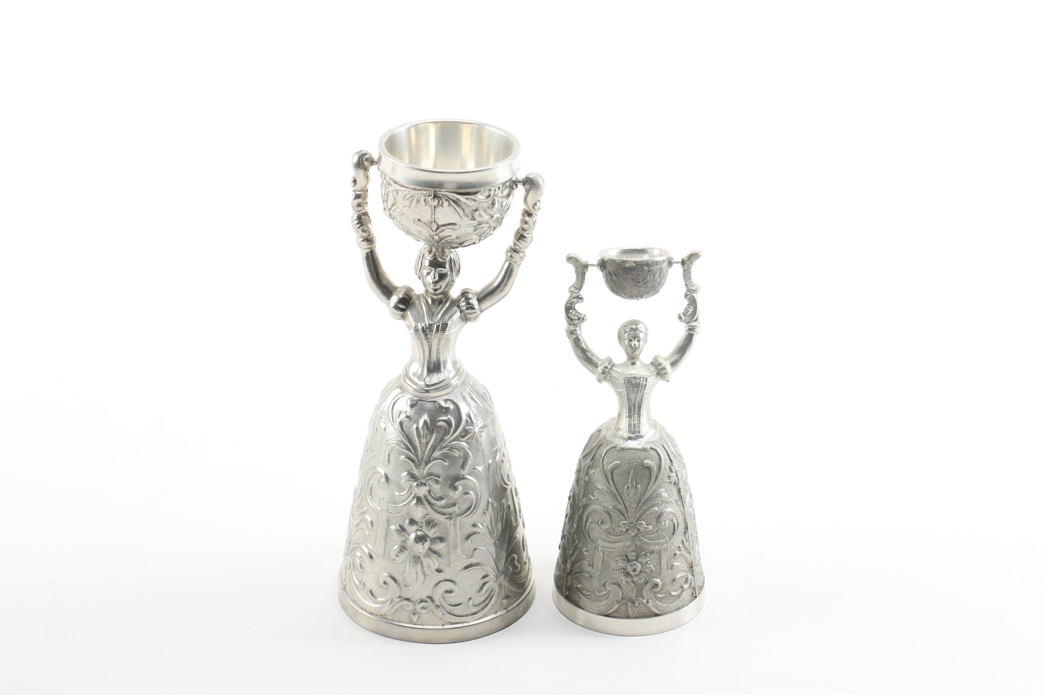 German Wedding Cups and Pewter Mug Collection
