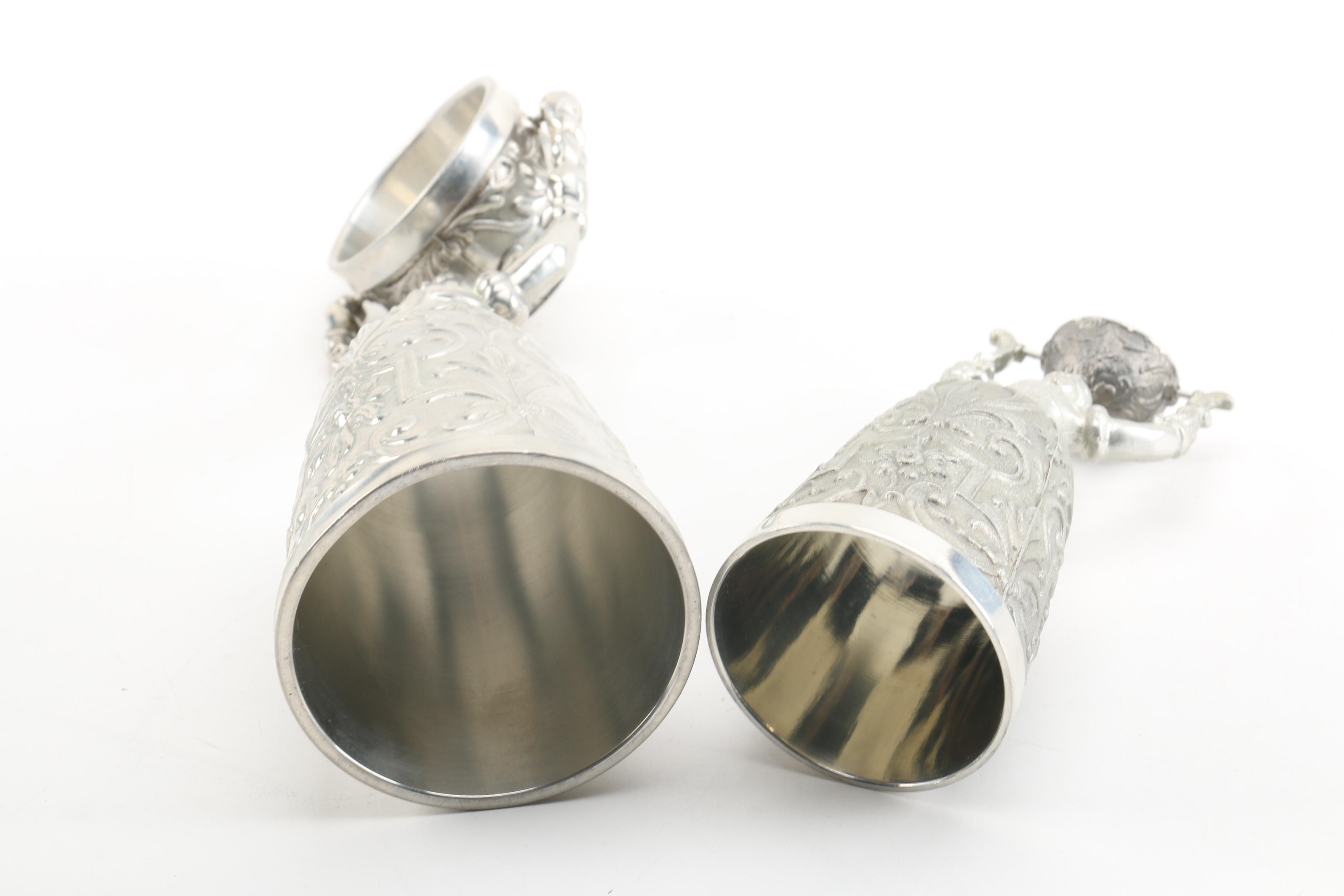 German Wedding Cups and Pewter Mug Collection