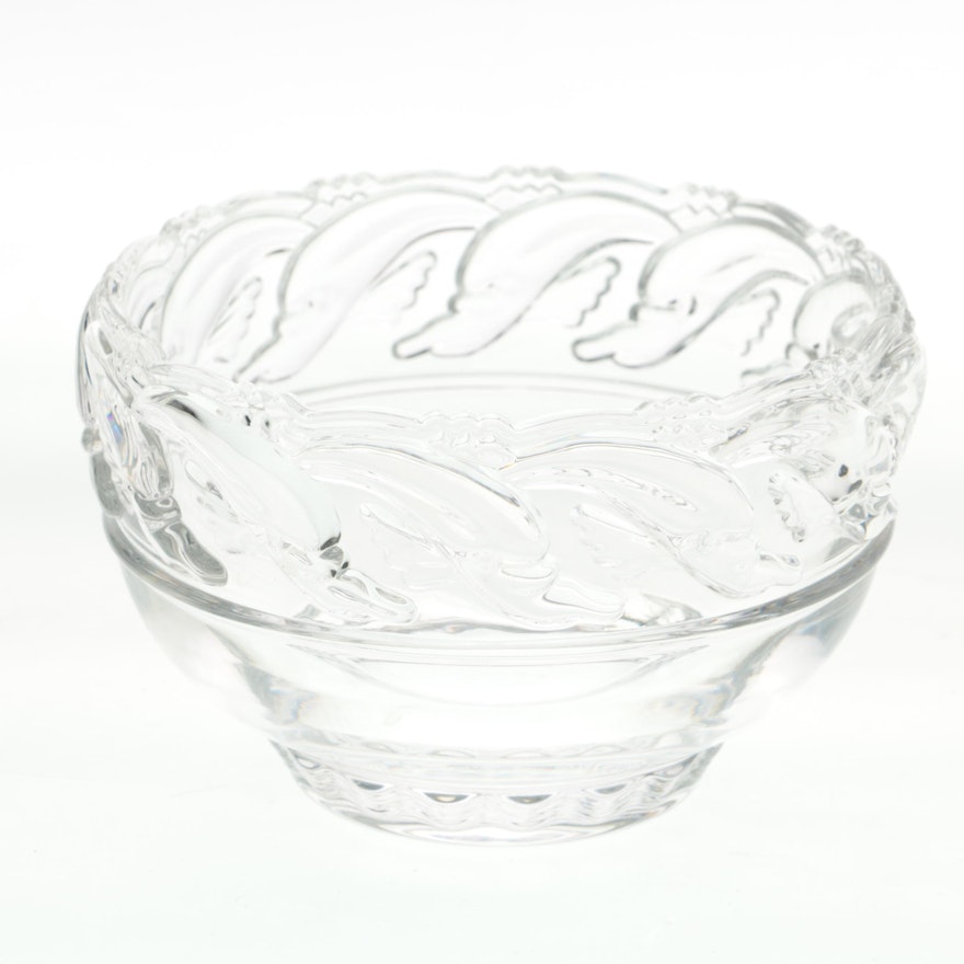 Tiffany & Co.Crystal "Dolphin" Bowl