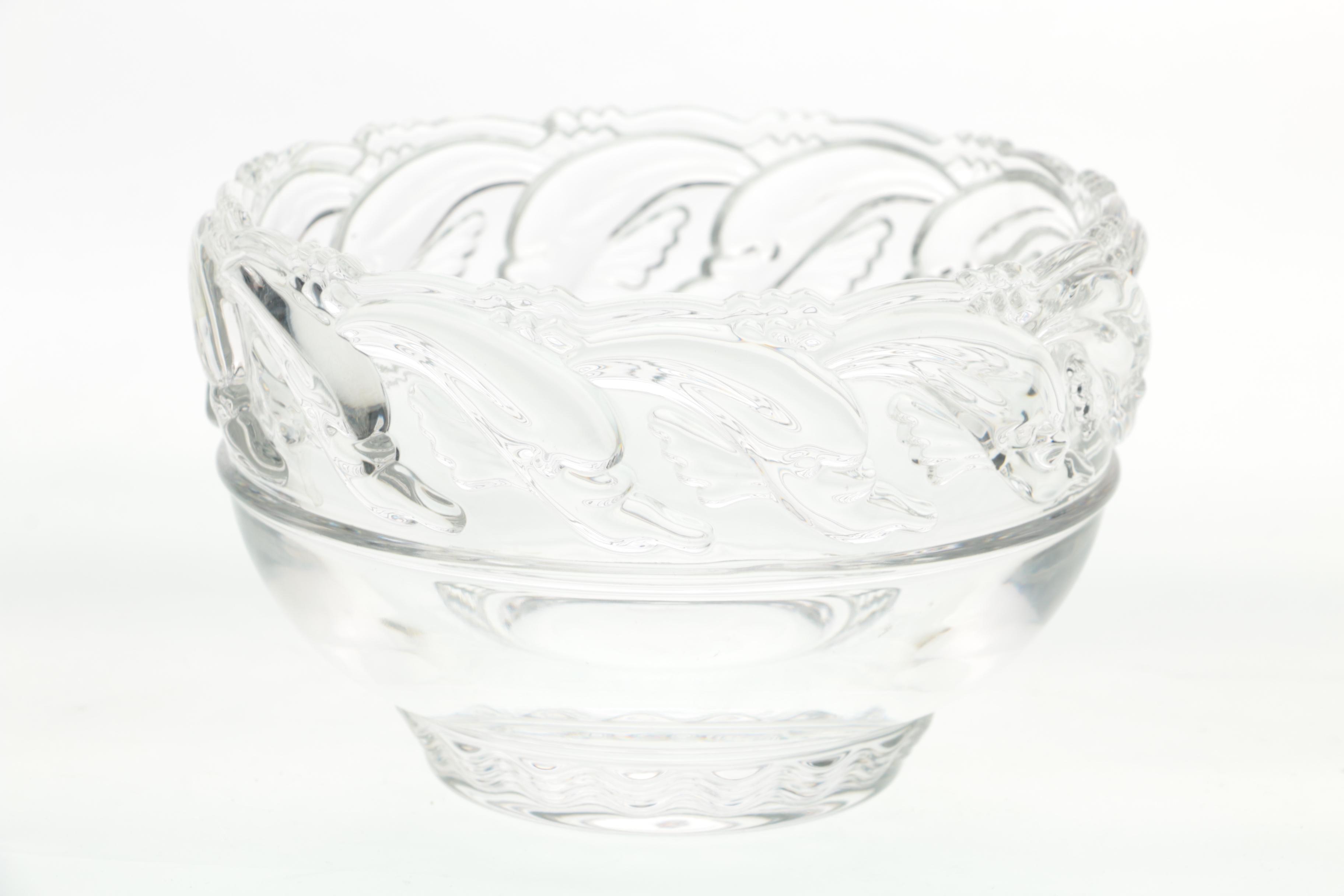 Tiffany & Co.Crystal "Dolphin" Bowl