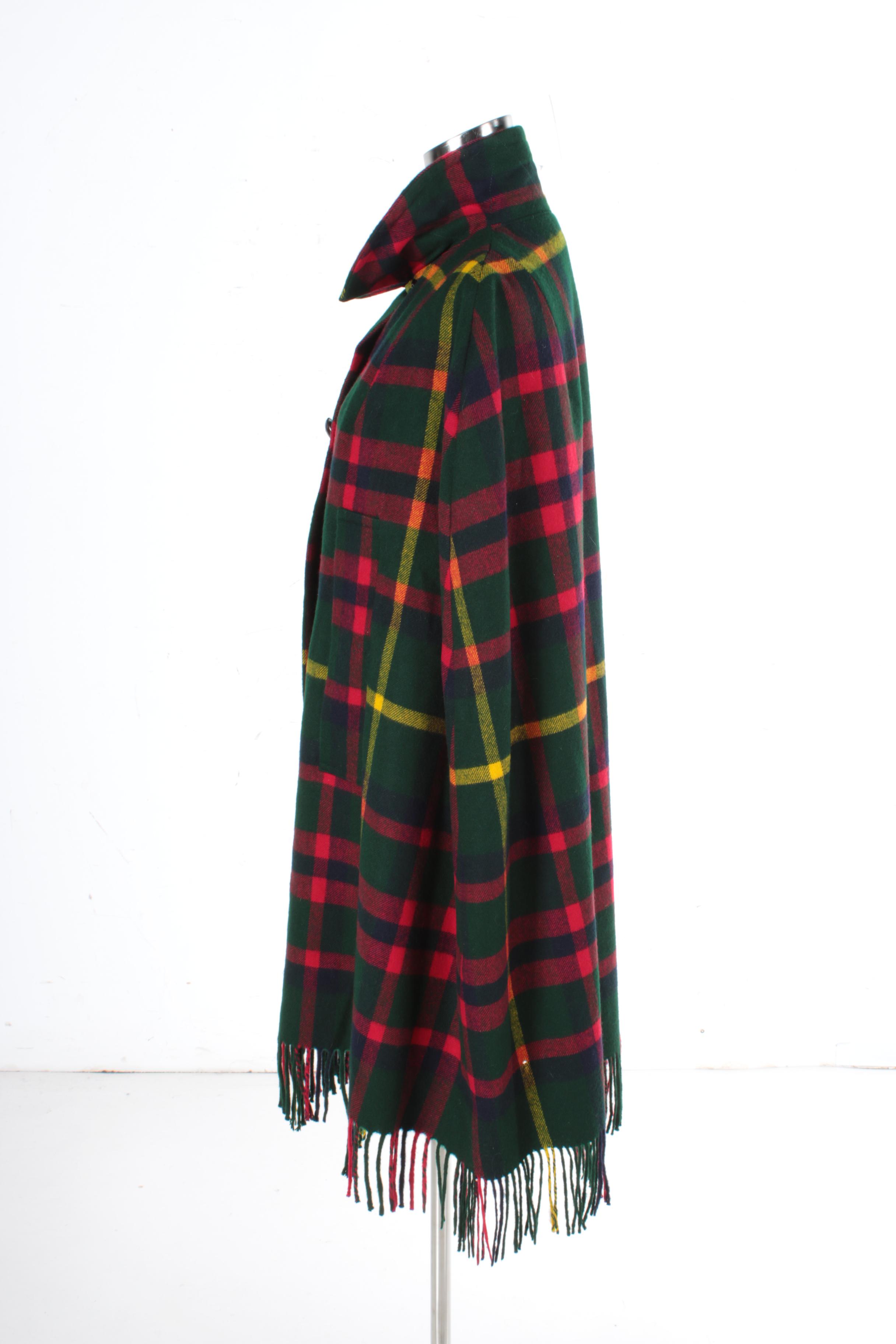 Women's Scottish Lambswool Plaid Cape