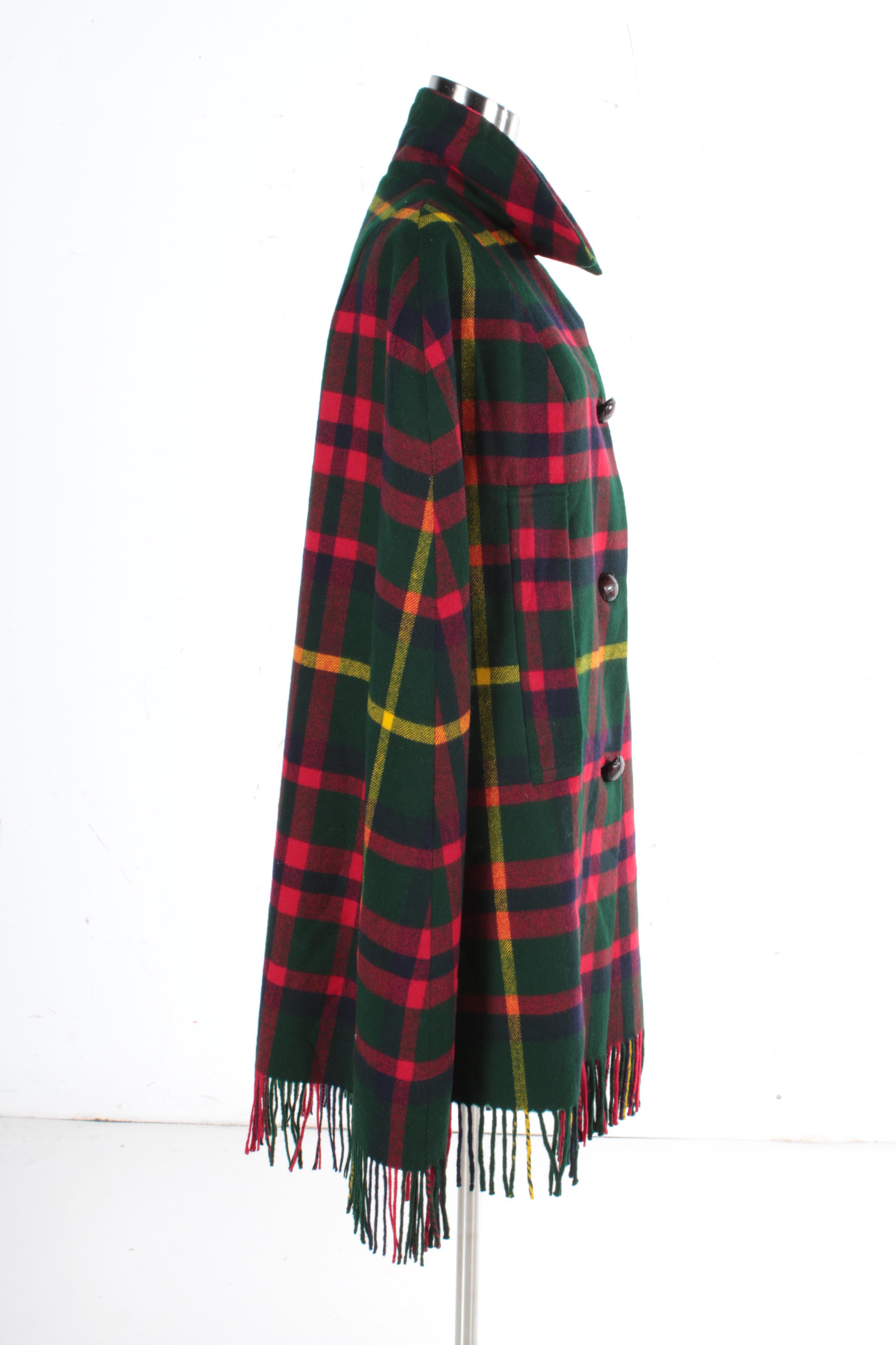 Women's Scottish Lambswool Plaid Cape