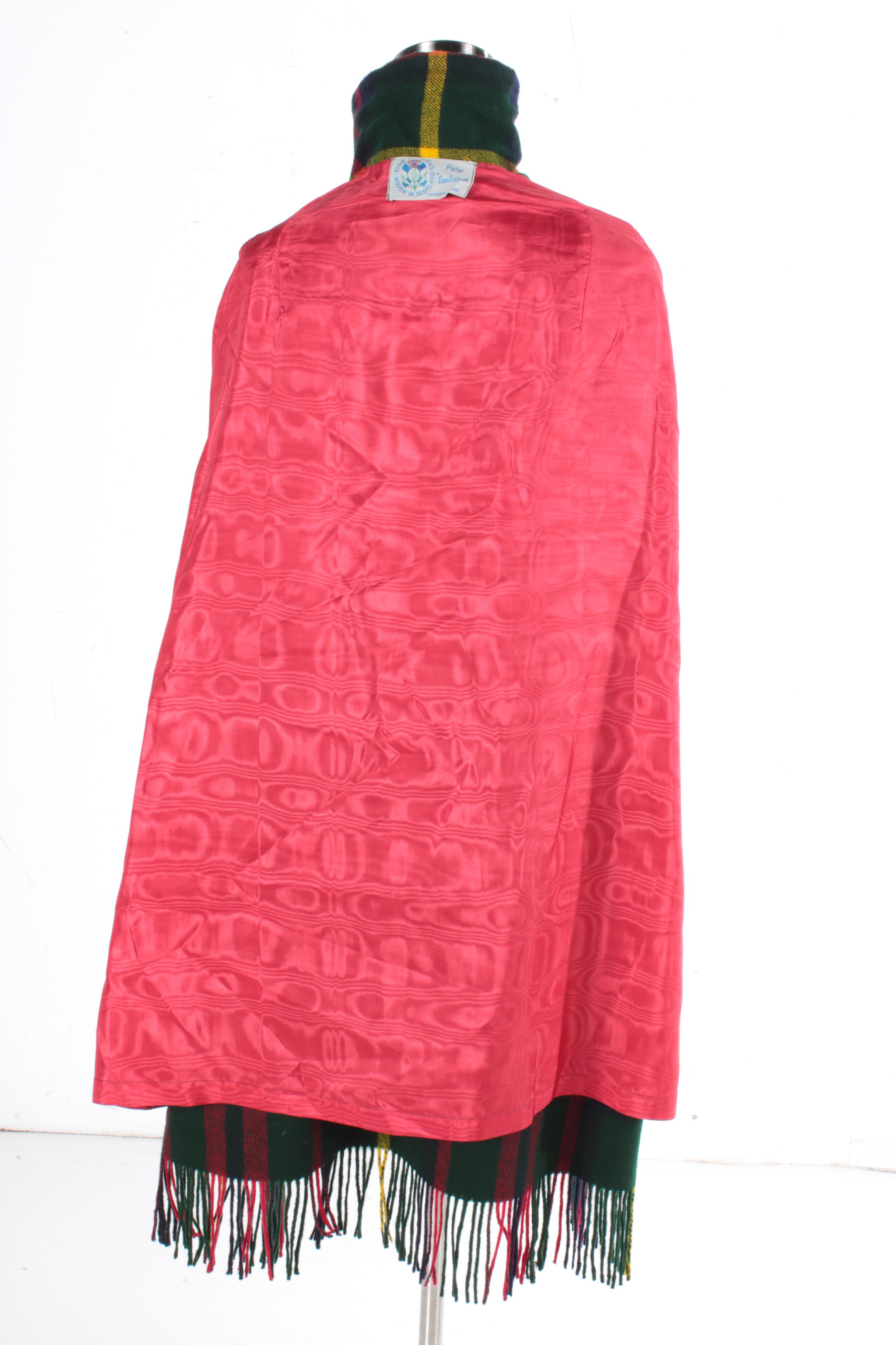 Women's Scottish Lambswool Plaid Cape