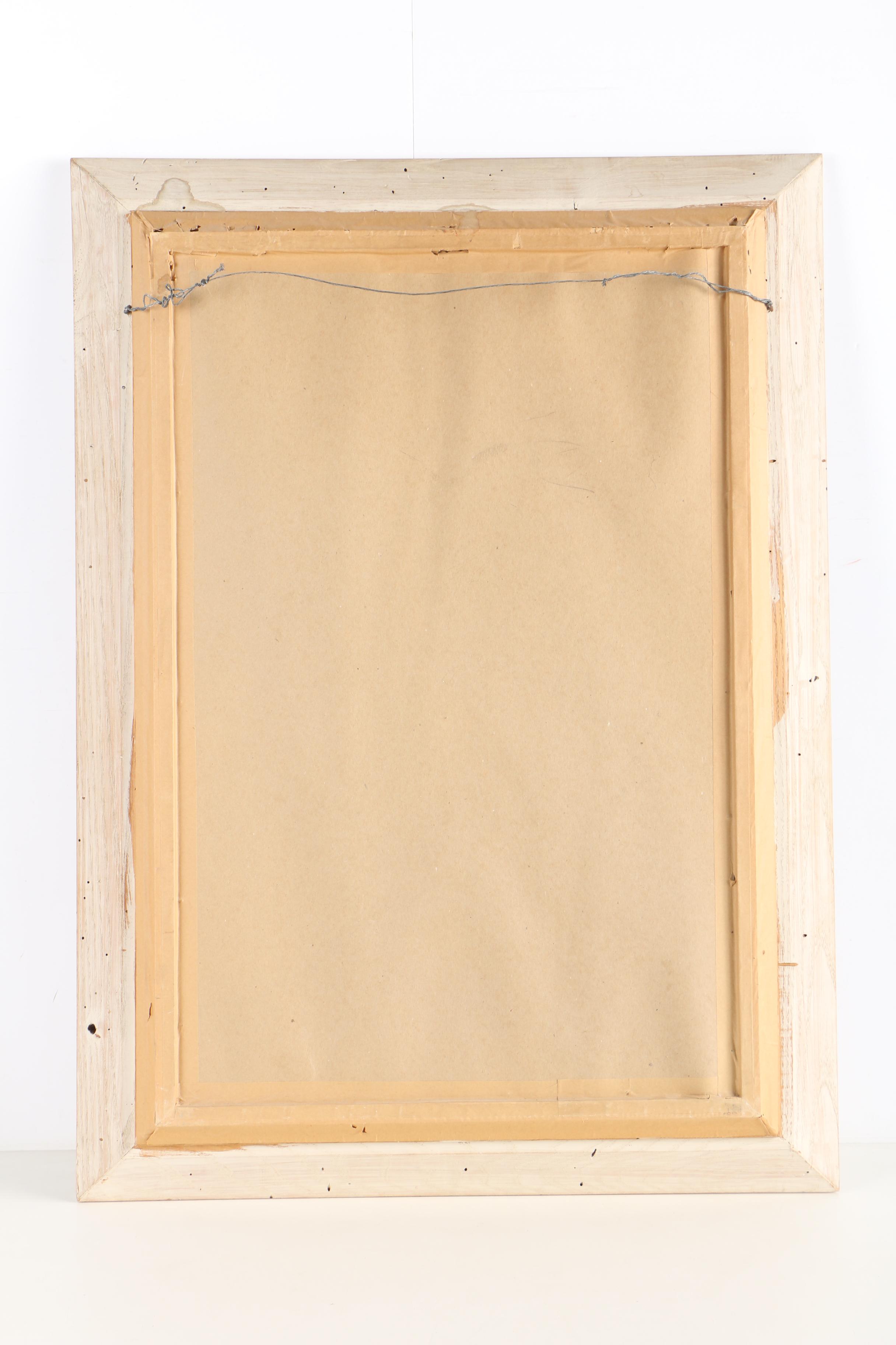 Irving Amen Woodcut Print "Lute Player"