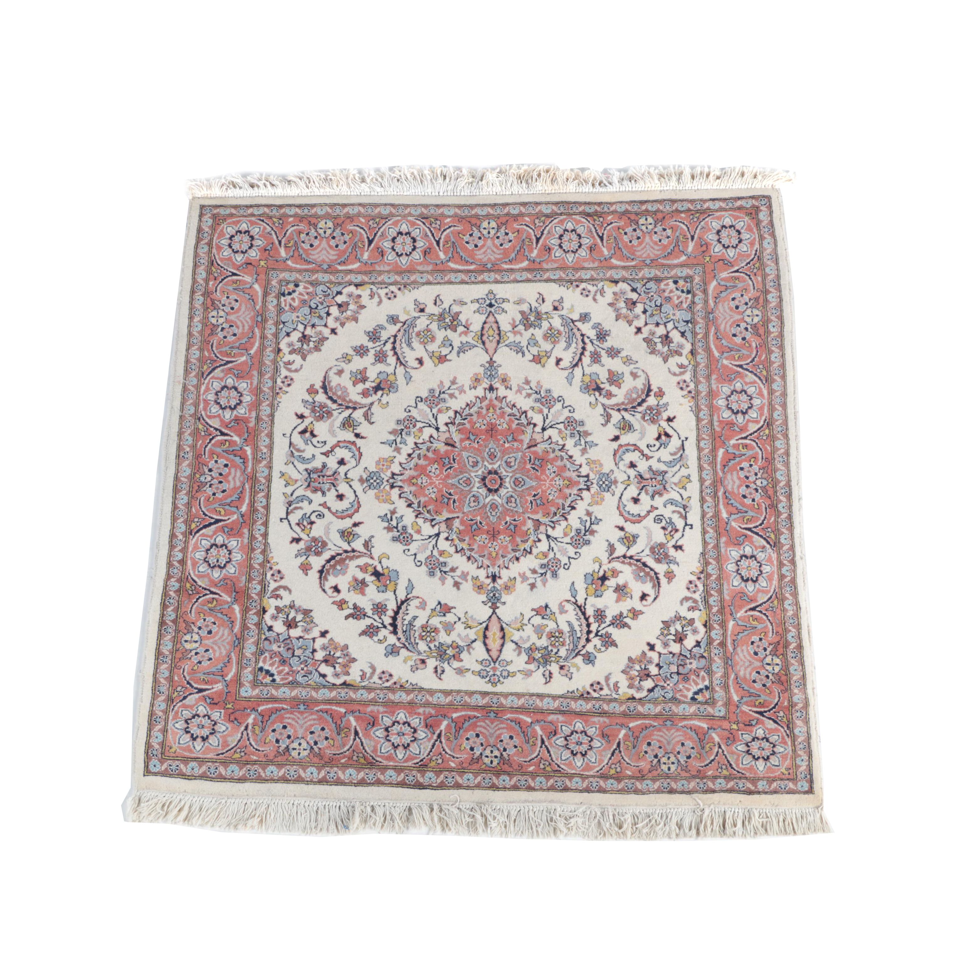 Hand-Knotted Indo-Persian Wool Area Rug