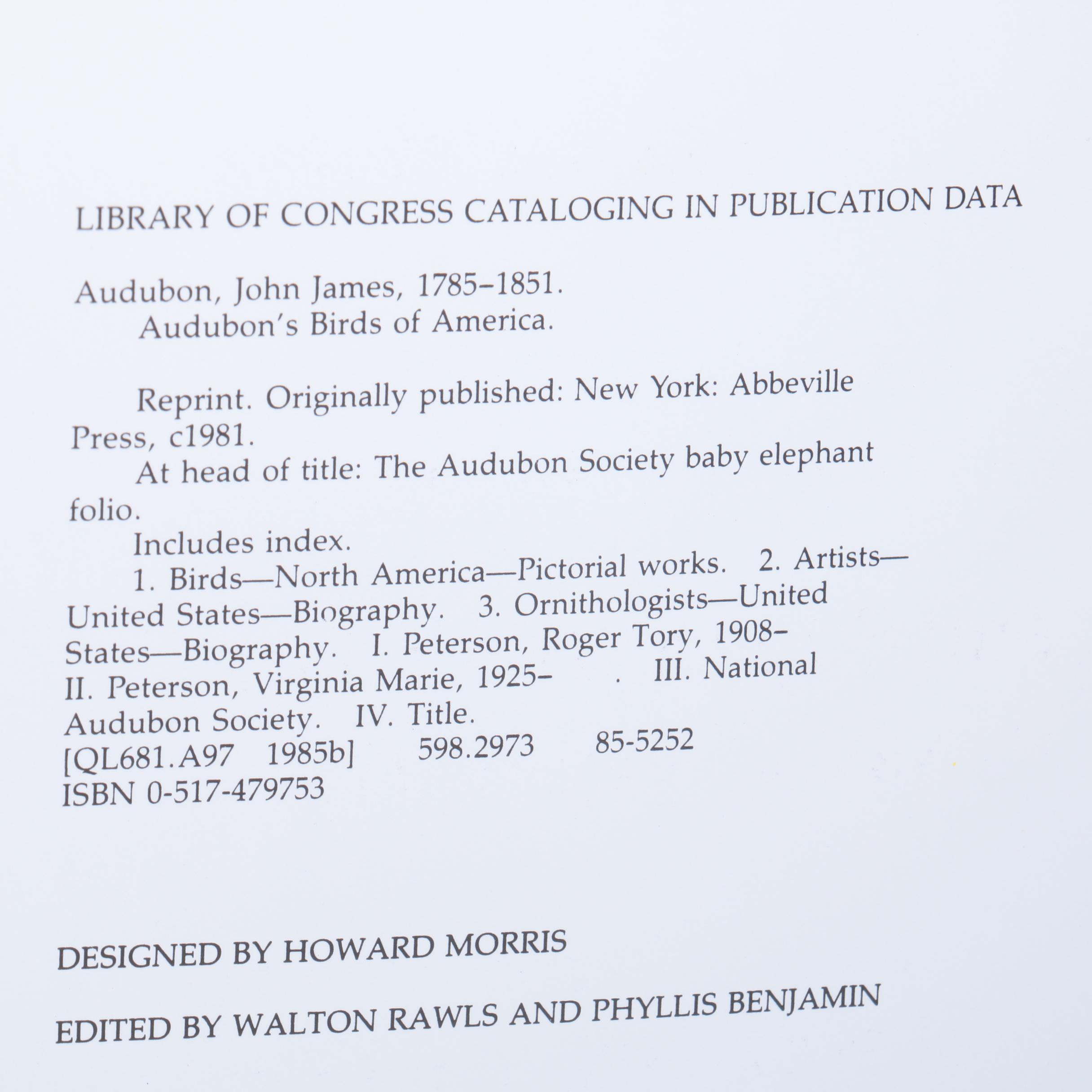 1981 "Audubon's Birds of America"