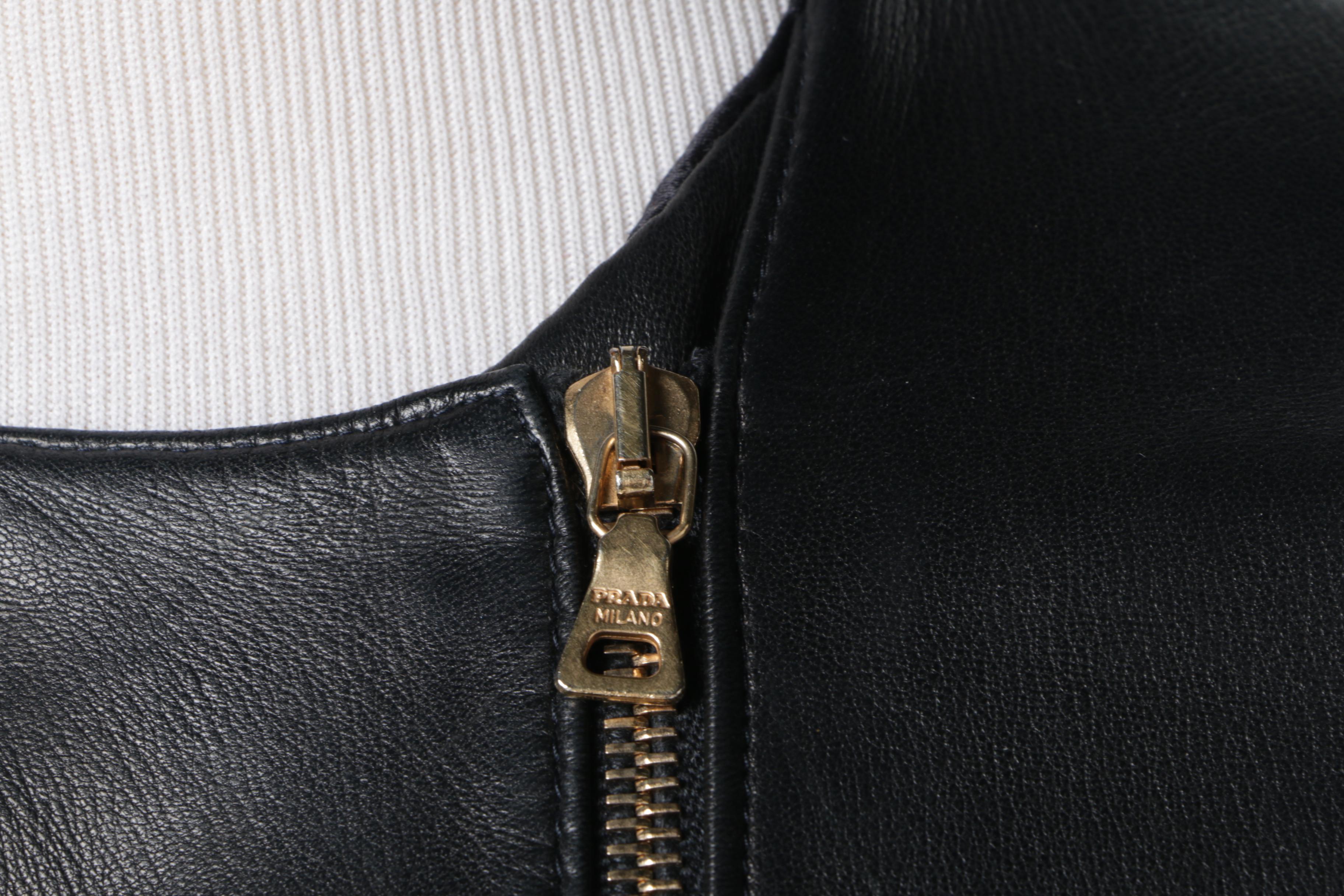 Women's Prada Black Leather Jacket