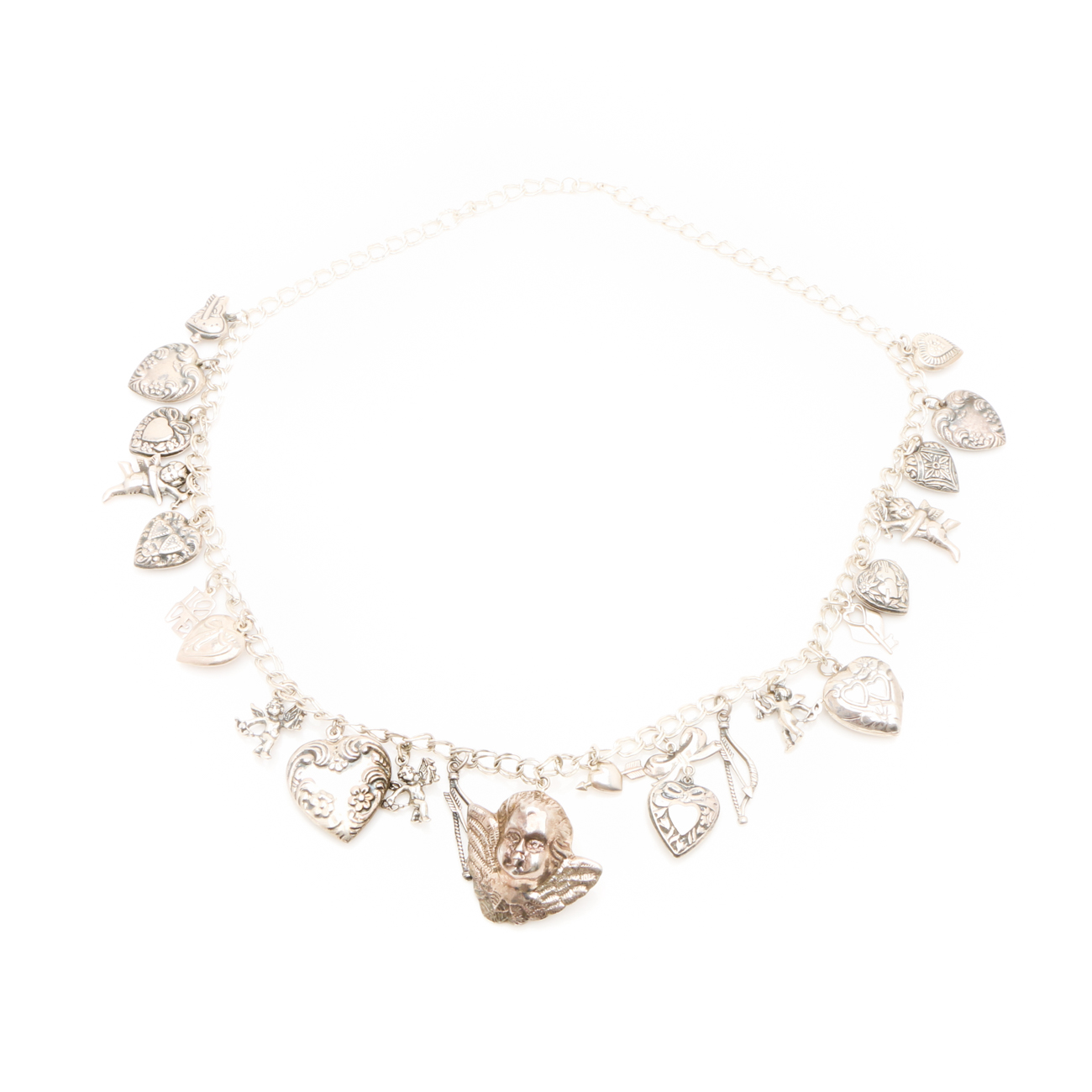 Sterling Silver Jewelry Assortment Featuring Charms