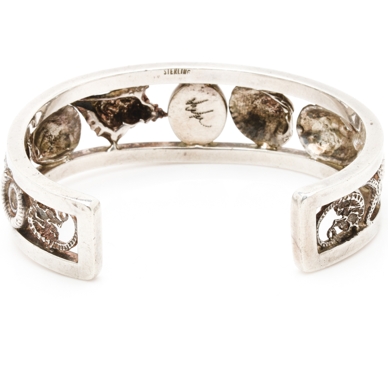 Two Sterling Silver Lapis Lazuli Bracelets