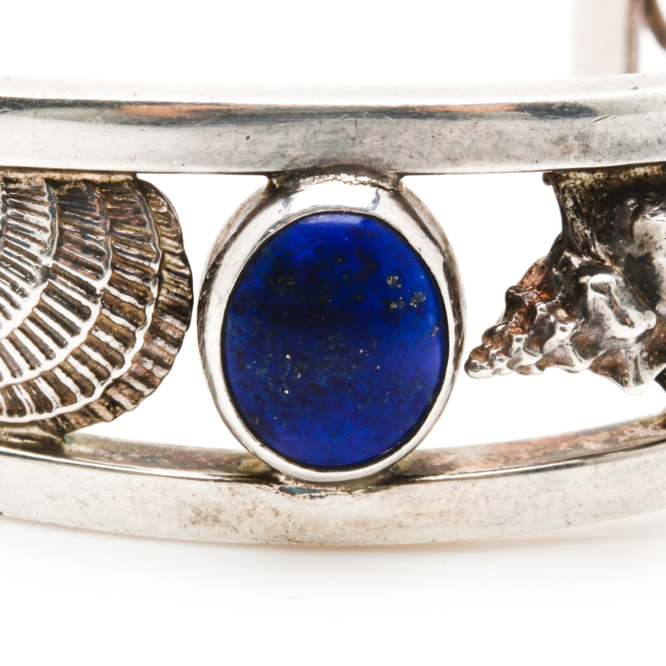 Two Sterling Silver Lapis Lazuli Bracelets