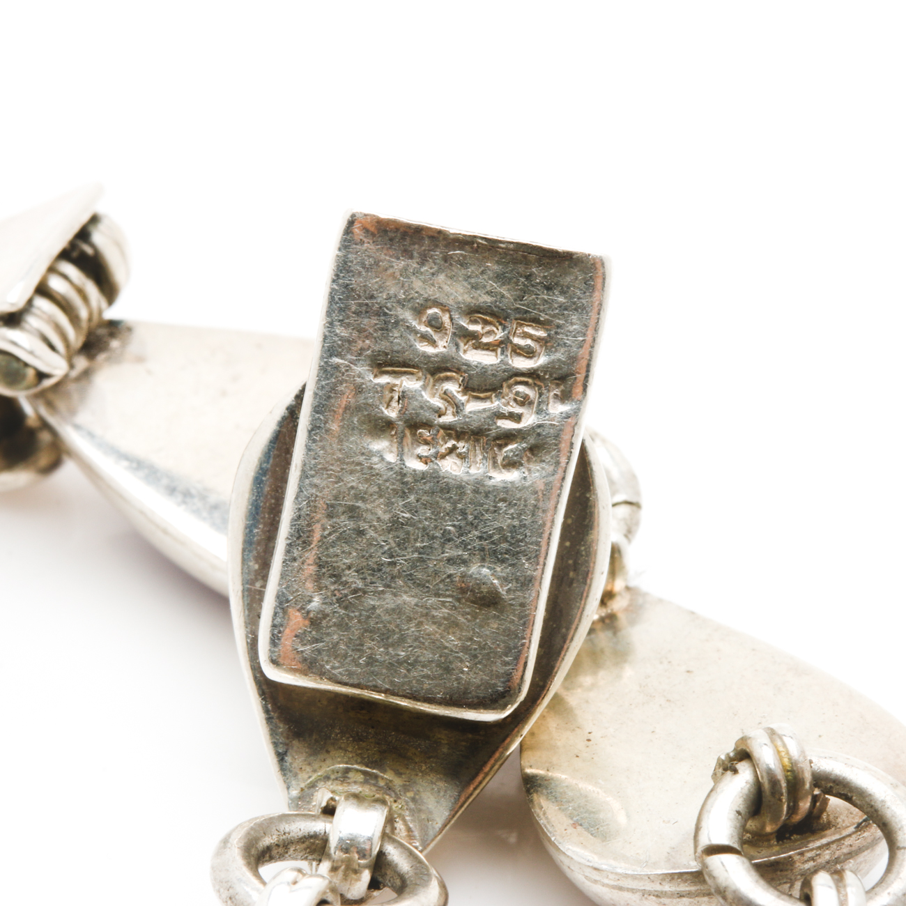 Mexican Sterling Silver Gemstone Link Bracelets with Onyx Cuff