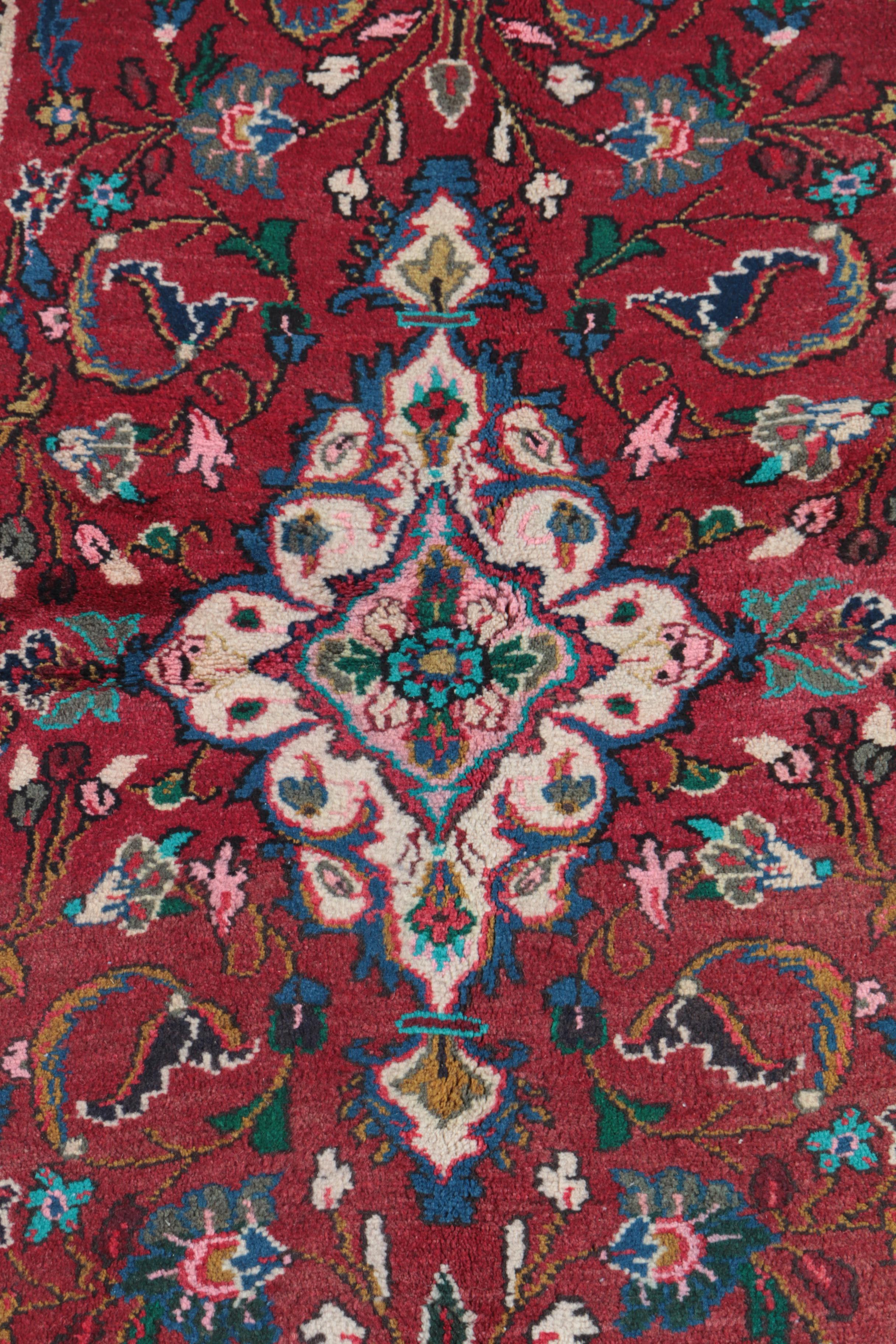 Hand-Knotted Persian Hamadan Wool Carpet Runner