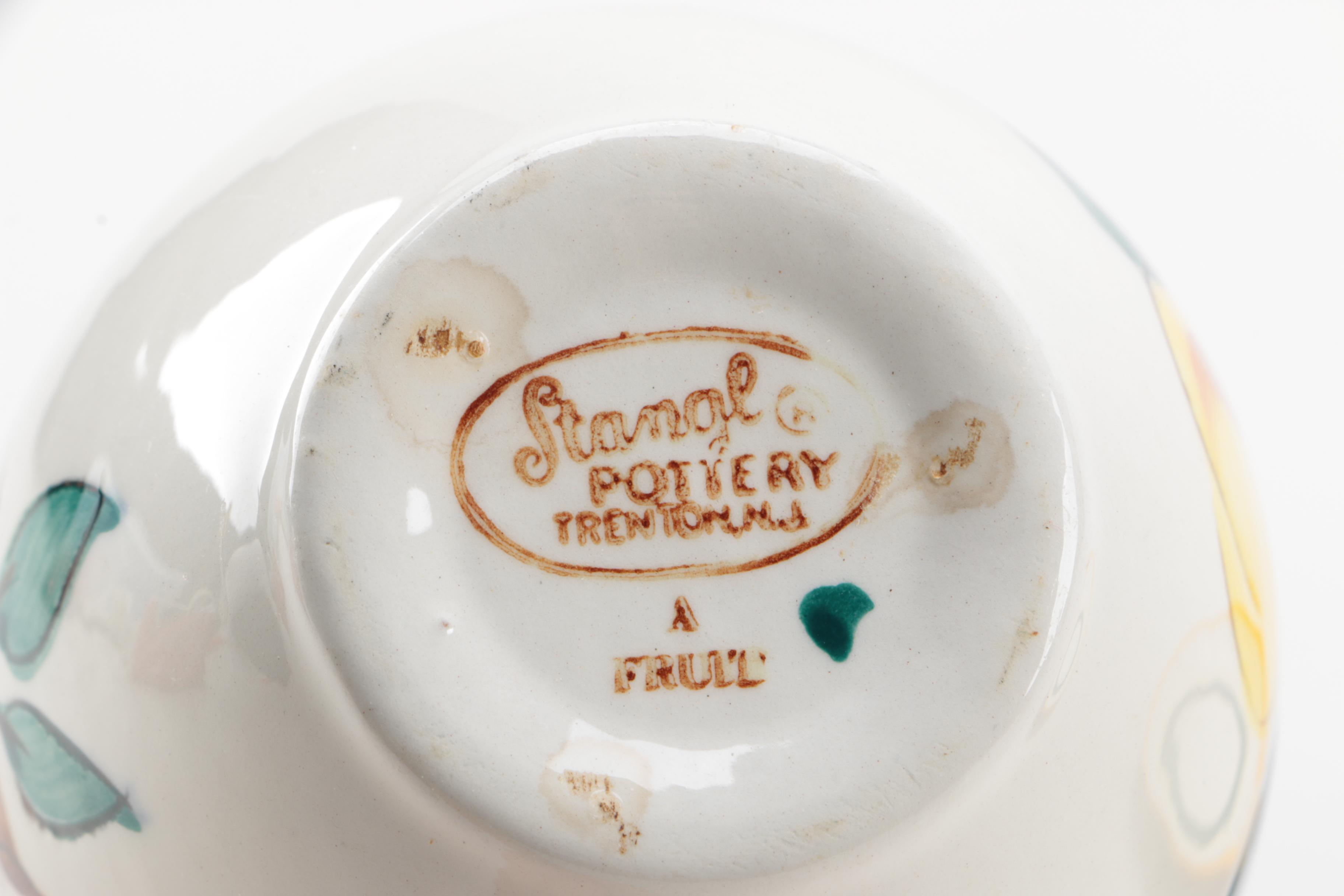 Vintage Stangl "Fruit" Pitcher, Creamer, and Teacup with Saucer