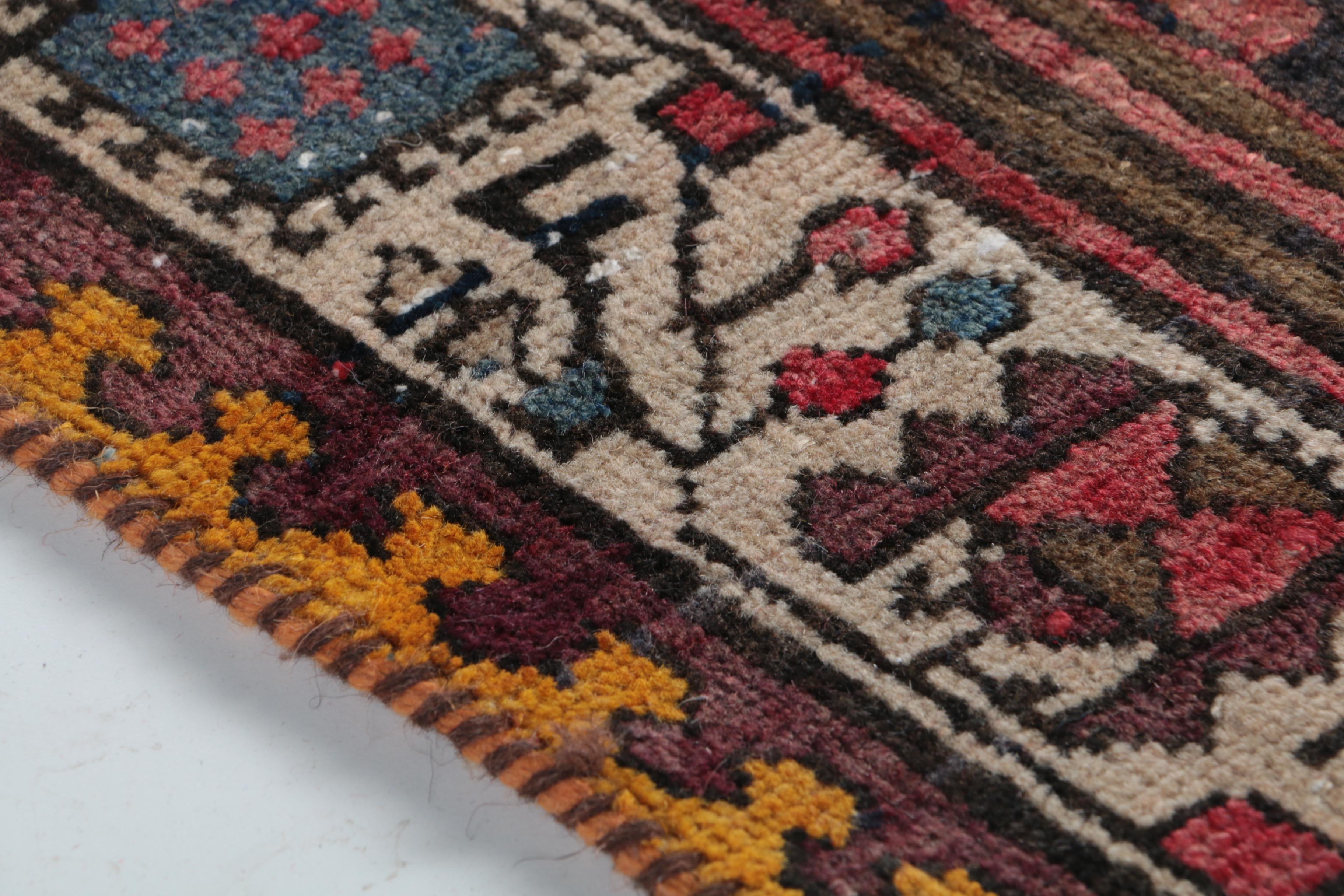 Hand-Knotted Kurdish Quchan Carpet Runner