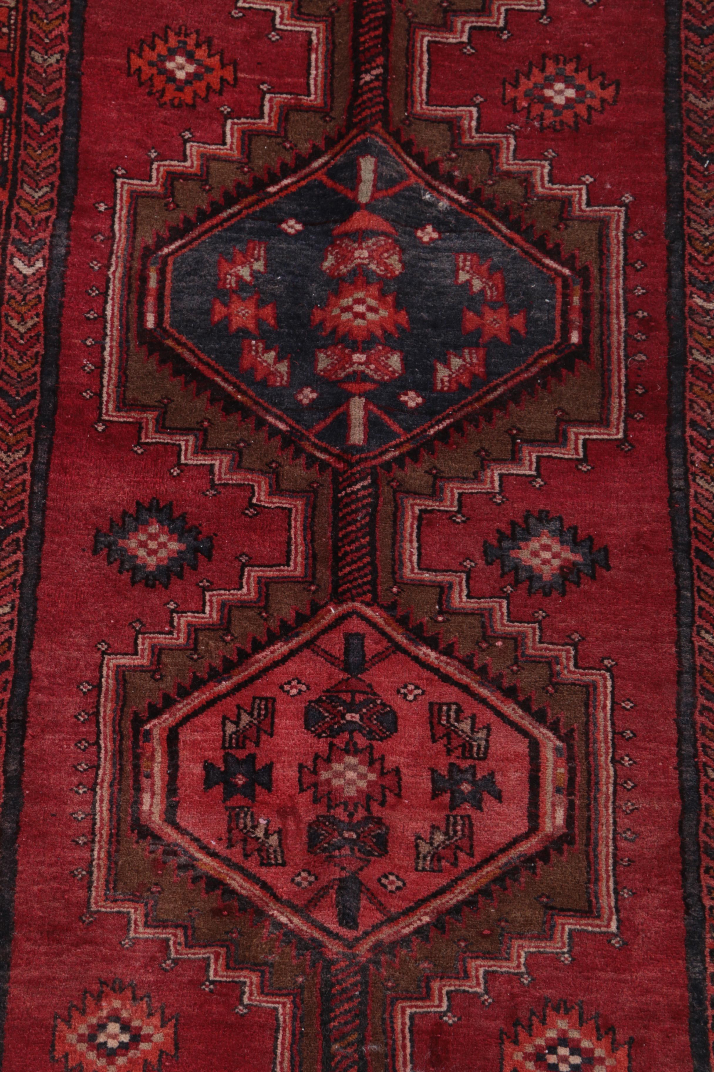 Hand-Knotted Caucasian Wool Carpet Runner