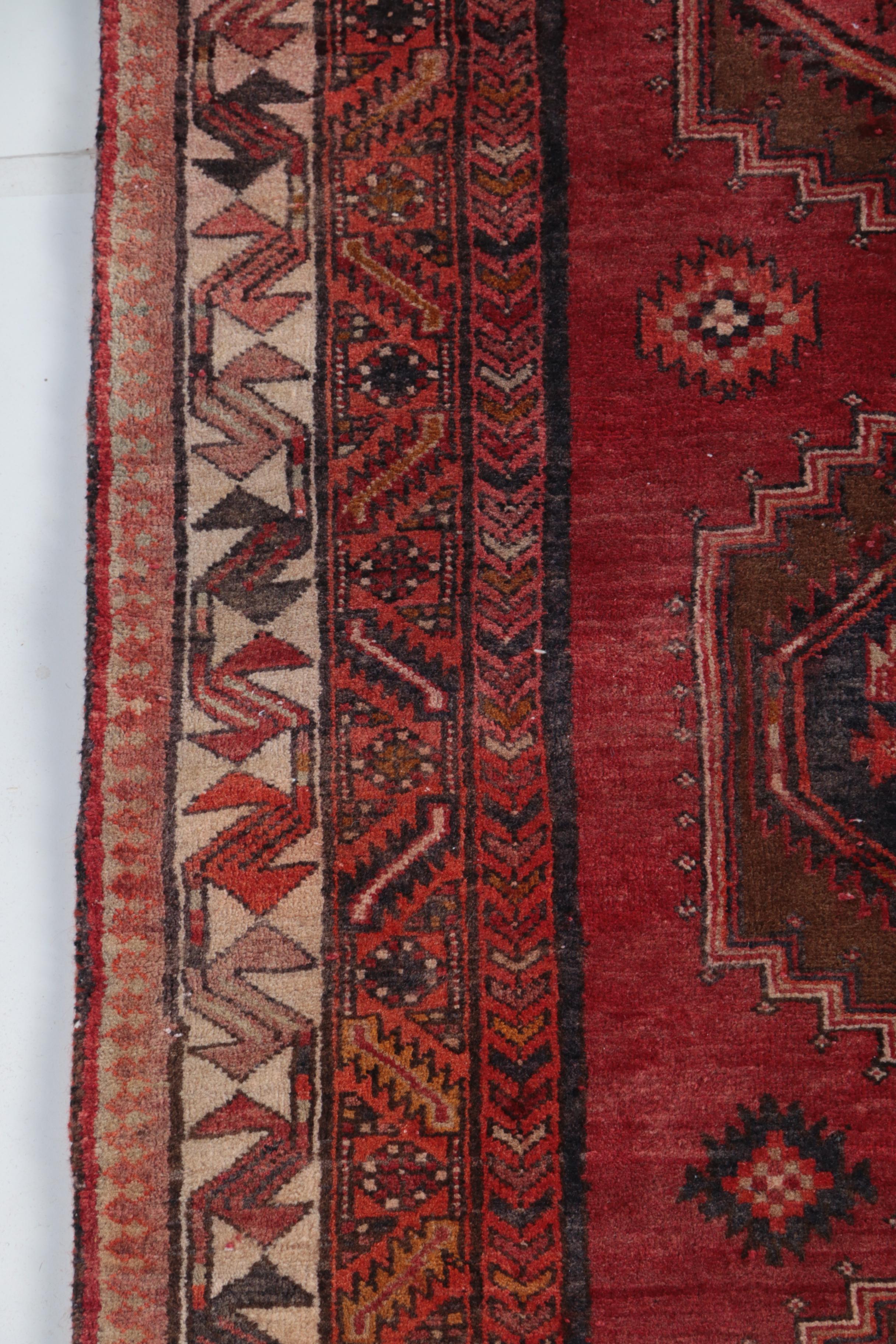 Hand-Knotted Caucasian Wool Carpet Runner