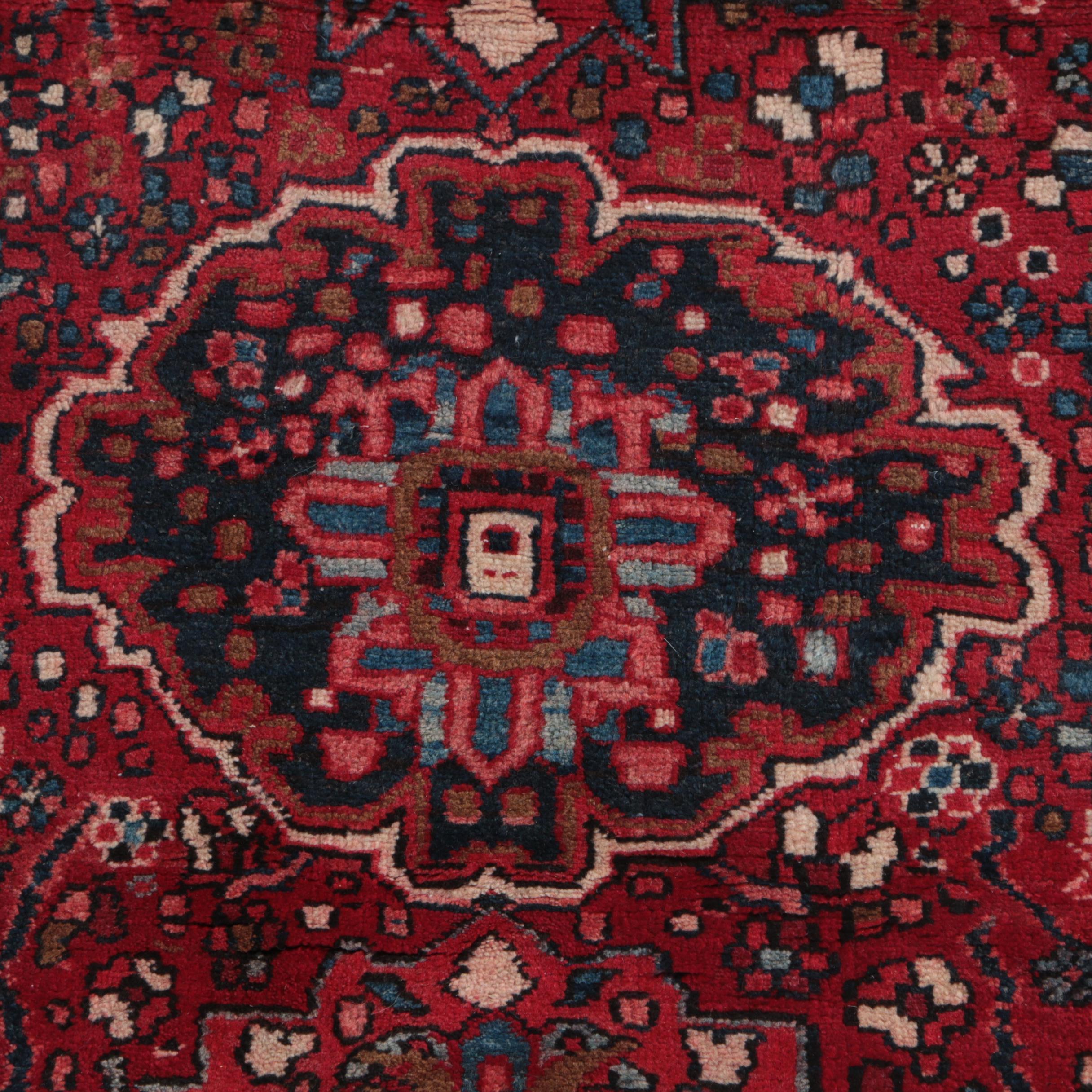 Hand-Knotted Persian Hamadan Carpet Runner