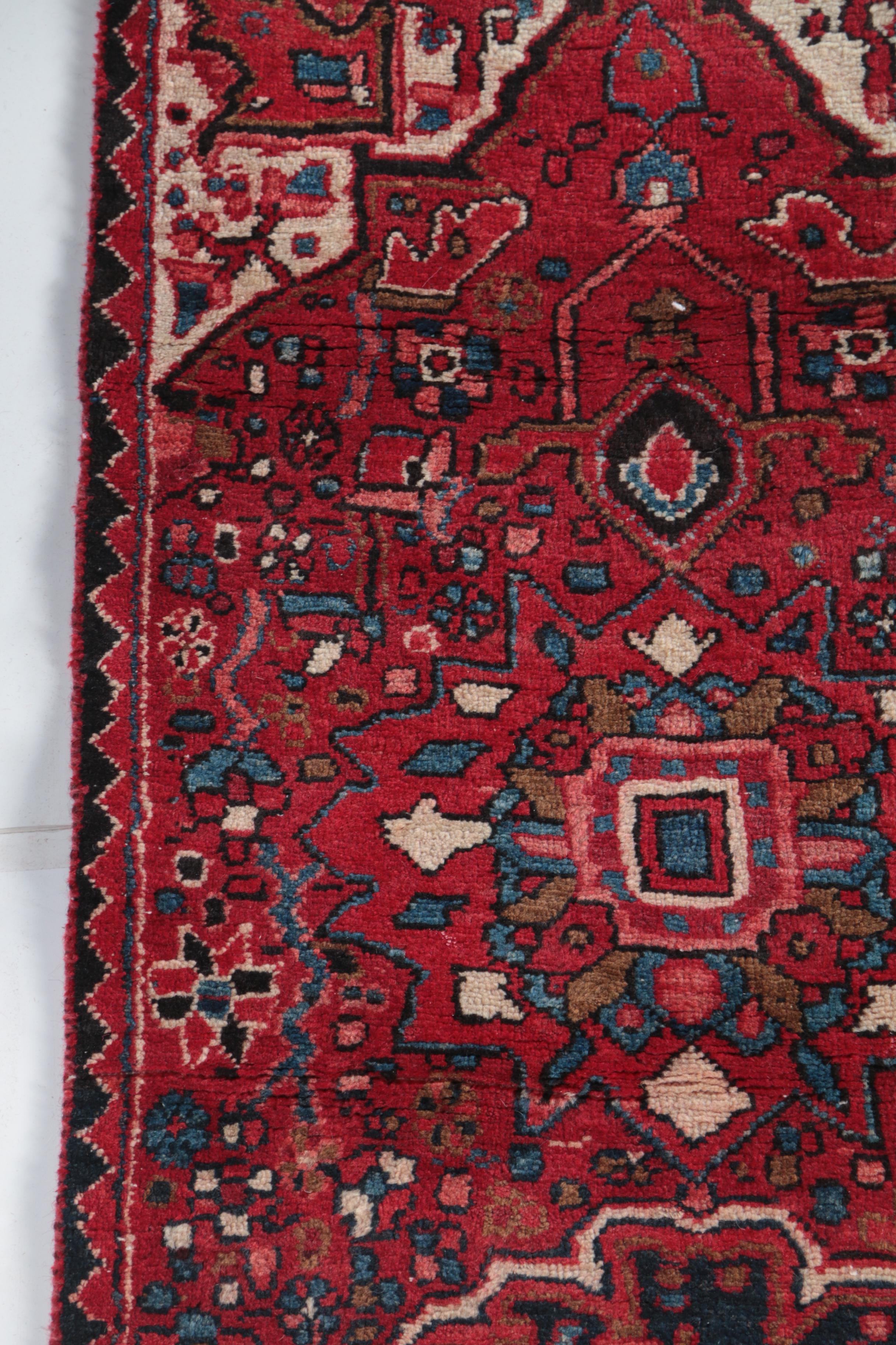 Hand-Knotted Persian Hamadan Carpet Runner