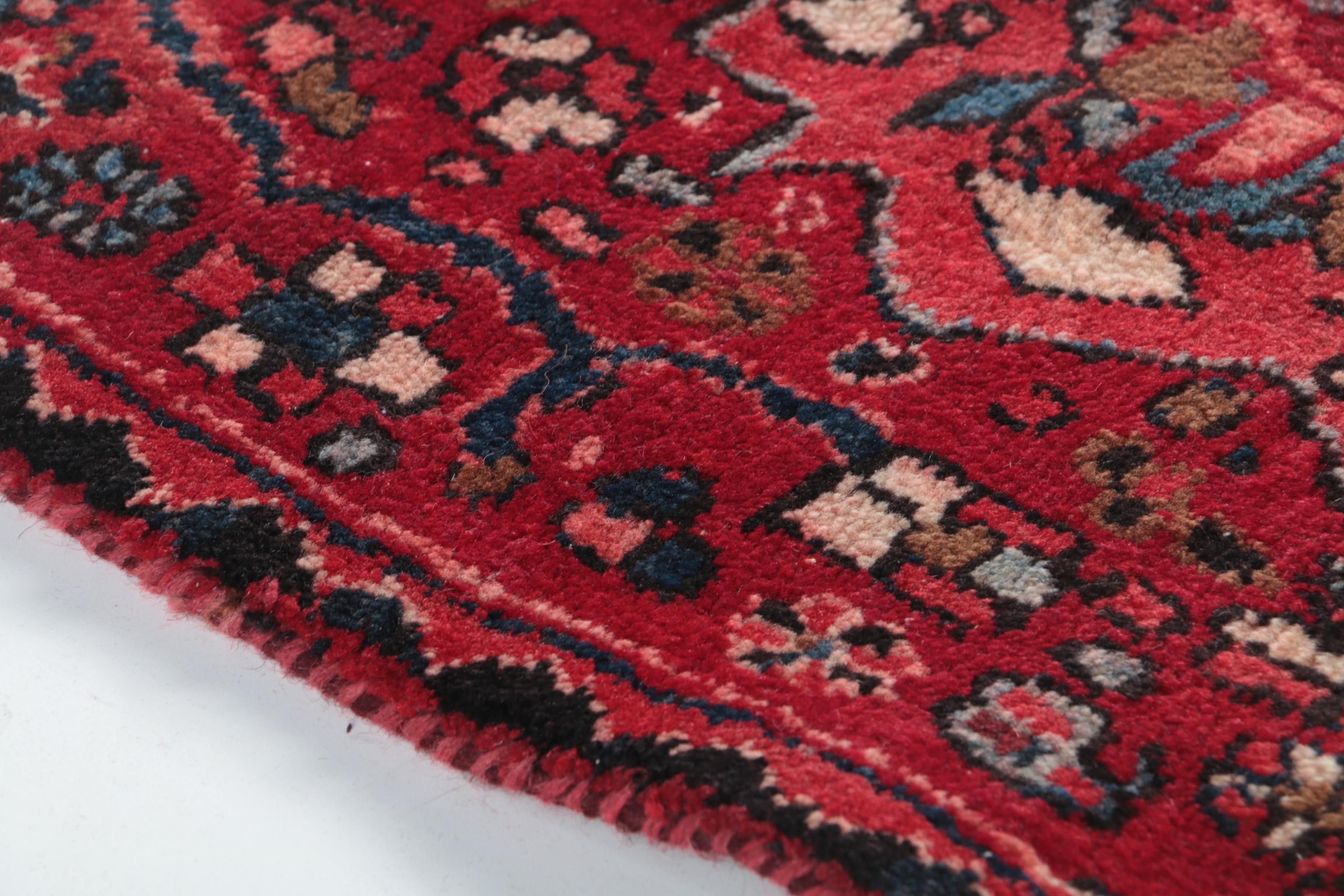 Hand-Knotted Persian Hamadan Carpet Runner