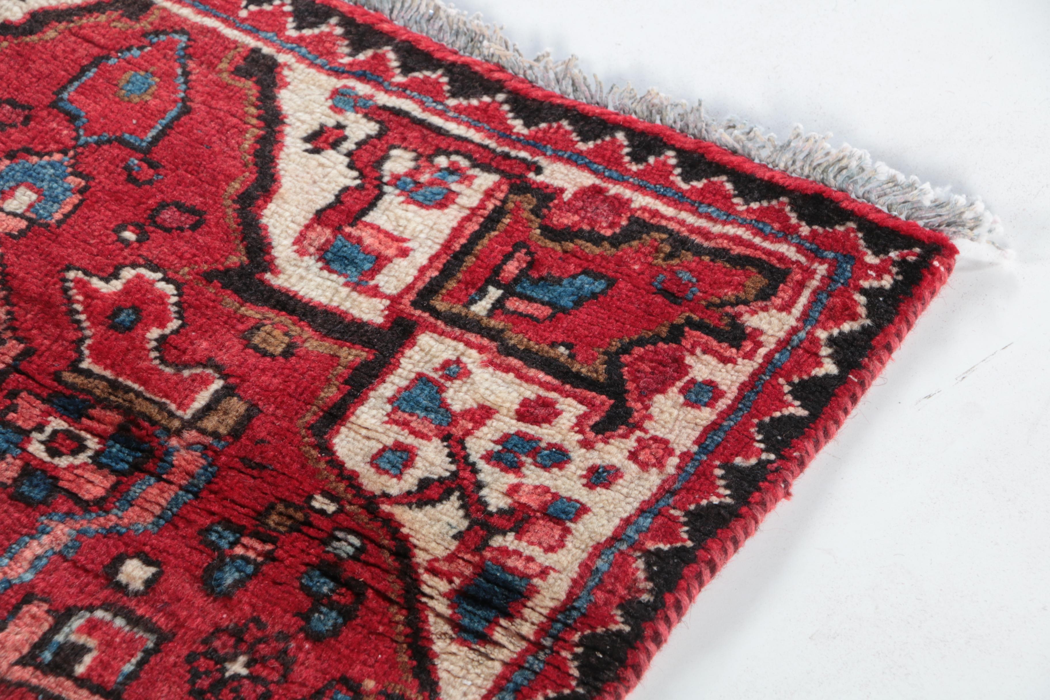 Hand-Knotted Persian Hamadan Carpet Runner