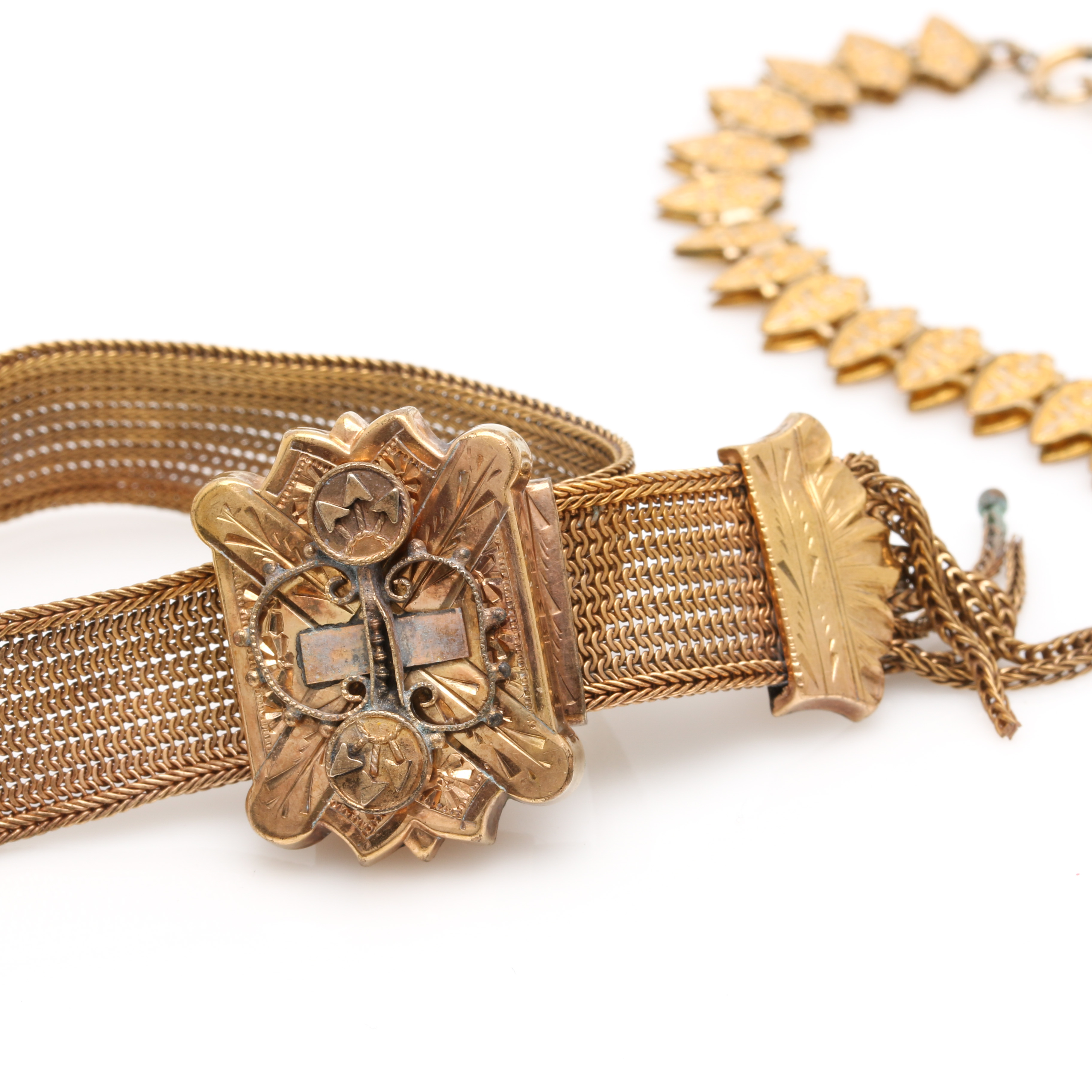 Victorian Gold Tone Sardonyx and Foilback Jewelry