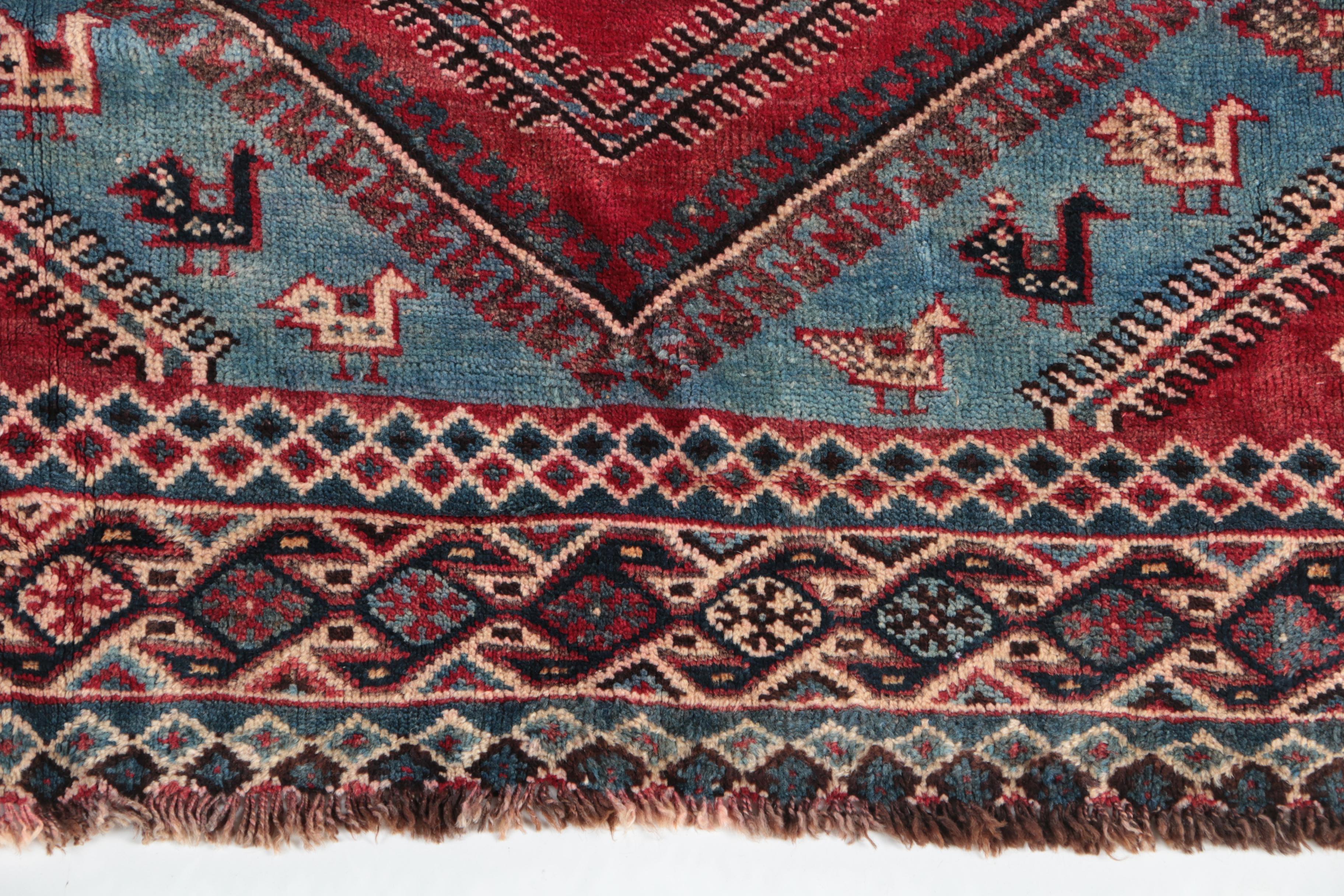 Hand-Knotted Persian Luri Tribal Area Rug