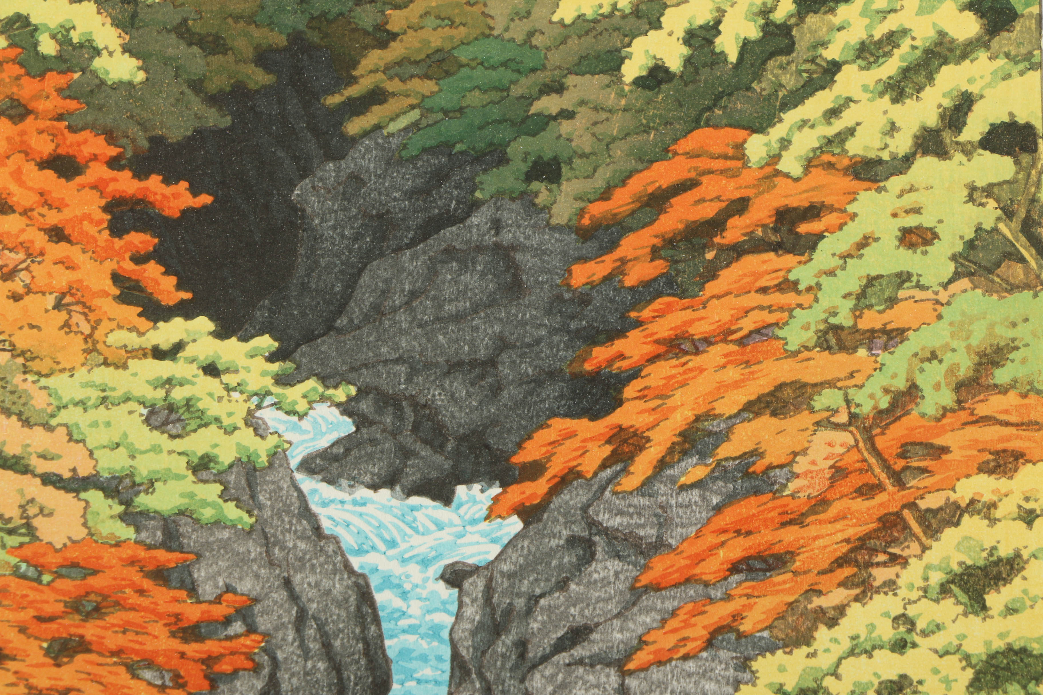 Woodblock Print After Kawase Hasui "Agatsuma Gorge"
