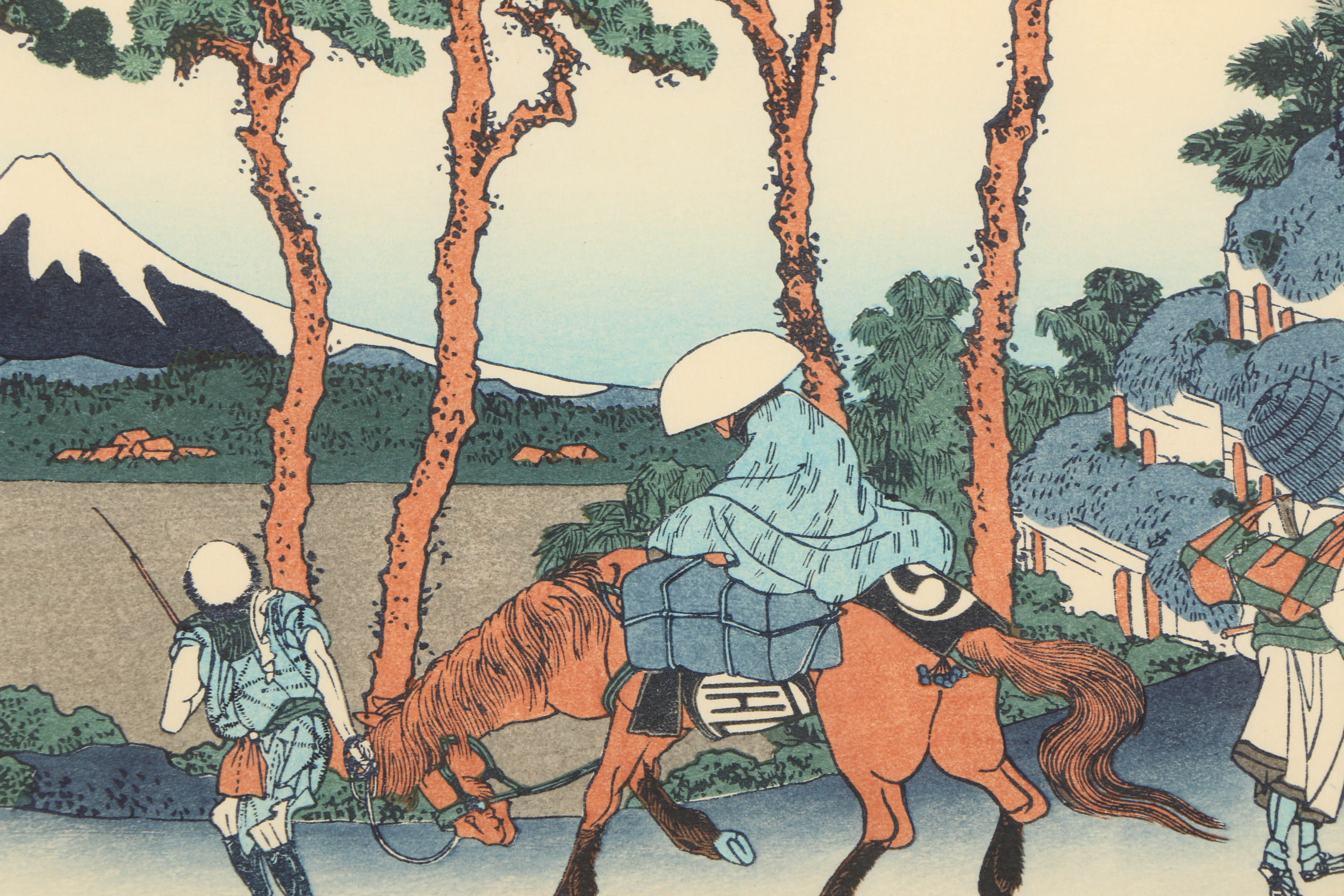 Re-Strike Woodblock "Hodogaya on the Tōkaidō" After Katsushika Hokusai