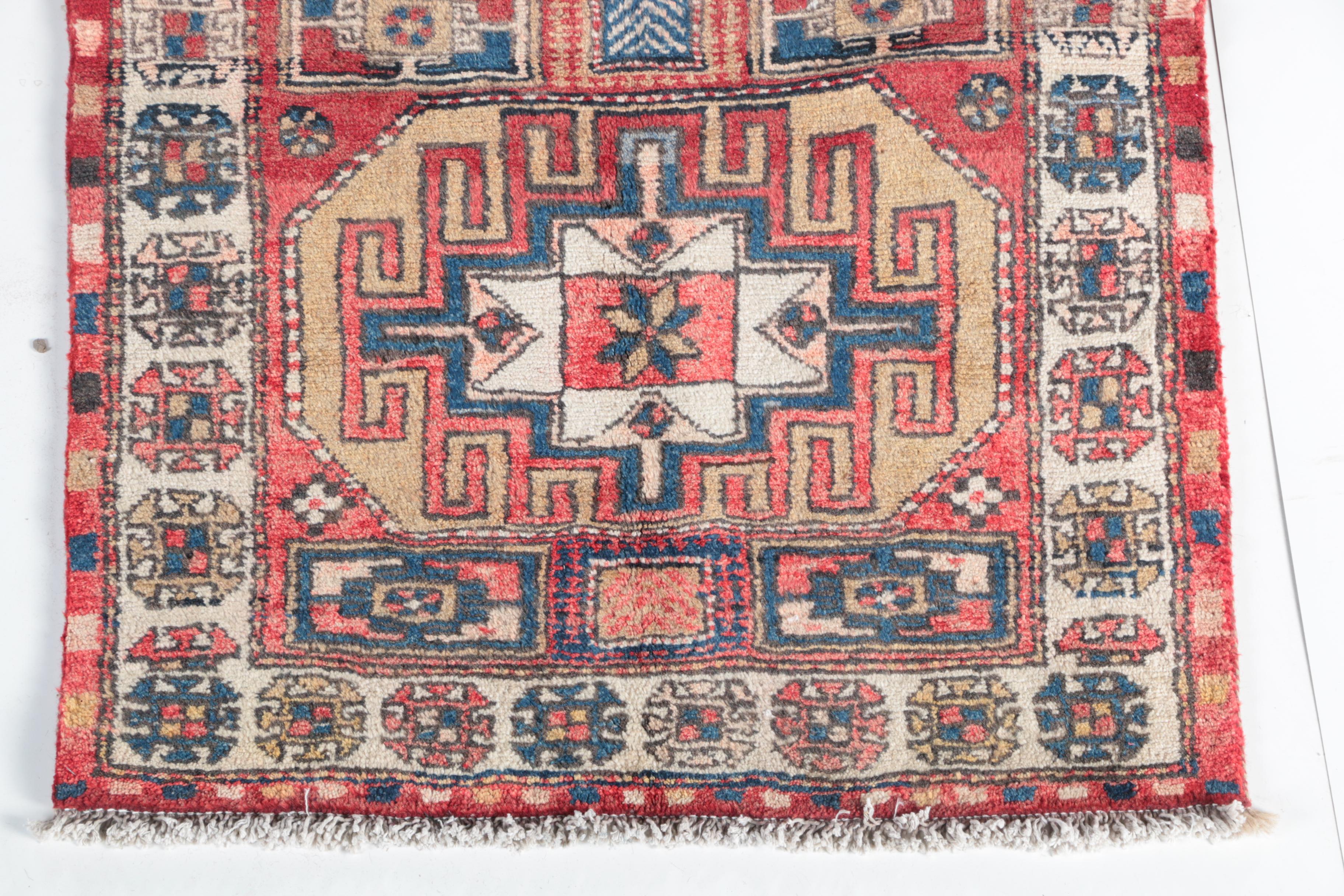 Hand-Knotted Caucasian Carpet Runner