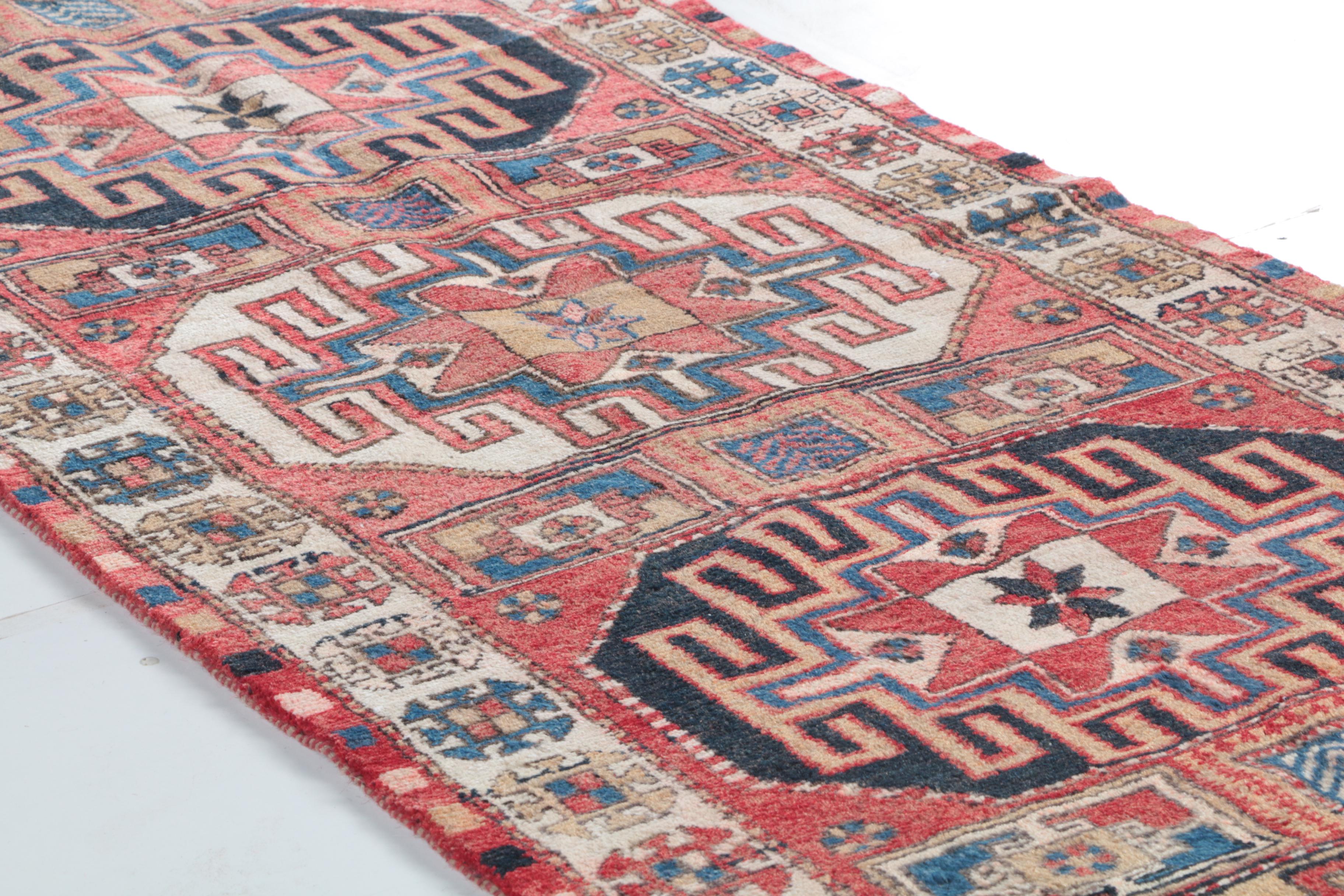 Hand-Knotted Caucasian Carpet Runner