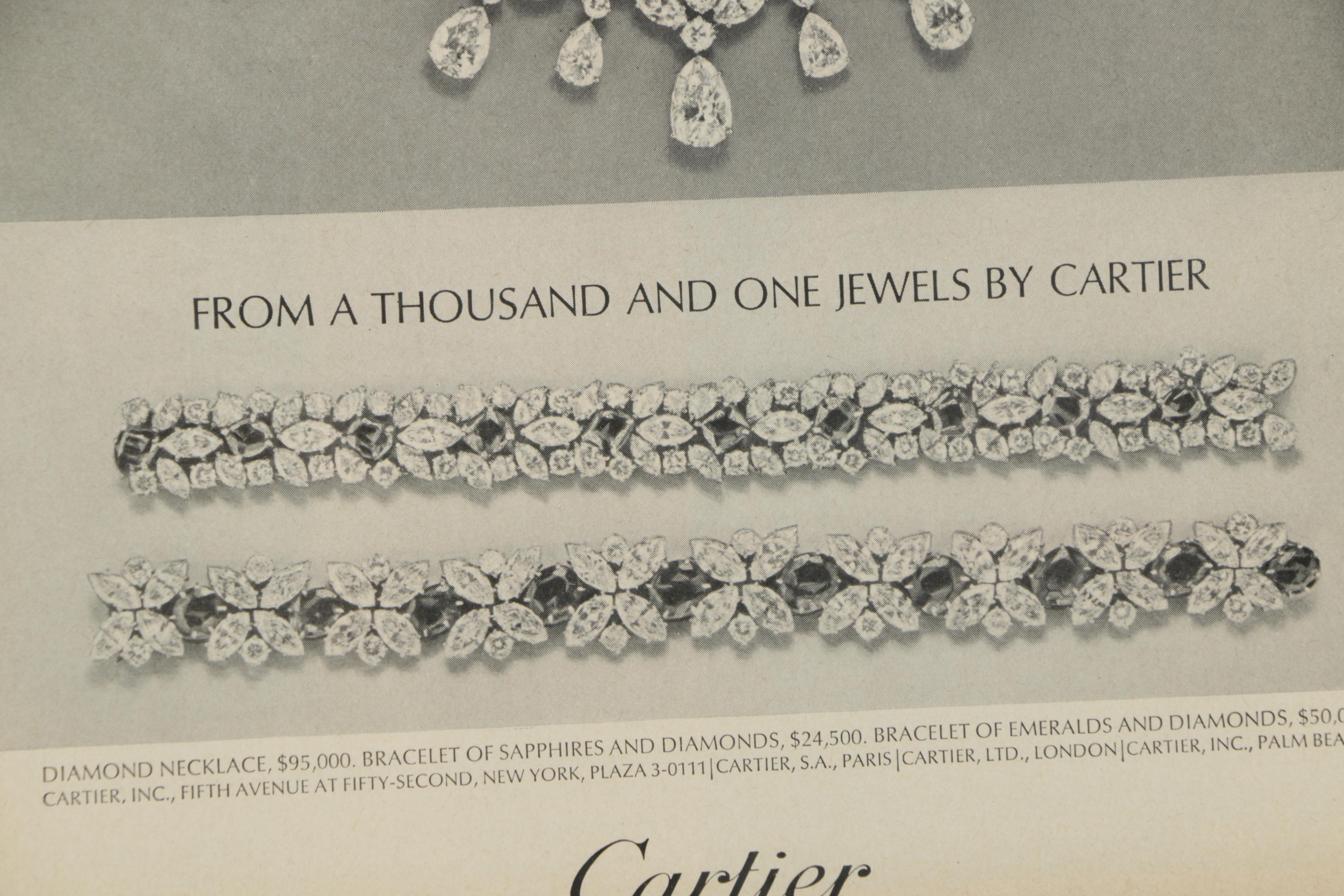 1960s Cartier Jewelry Magazine Advertisement "From a Thousand and One Jewels"