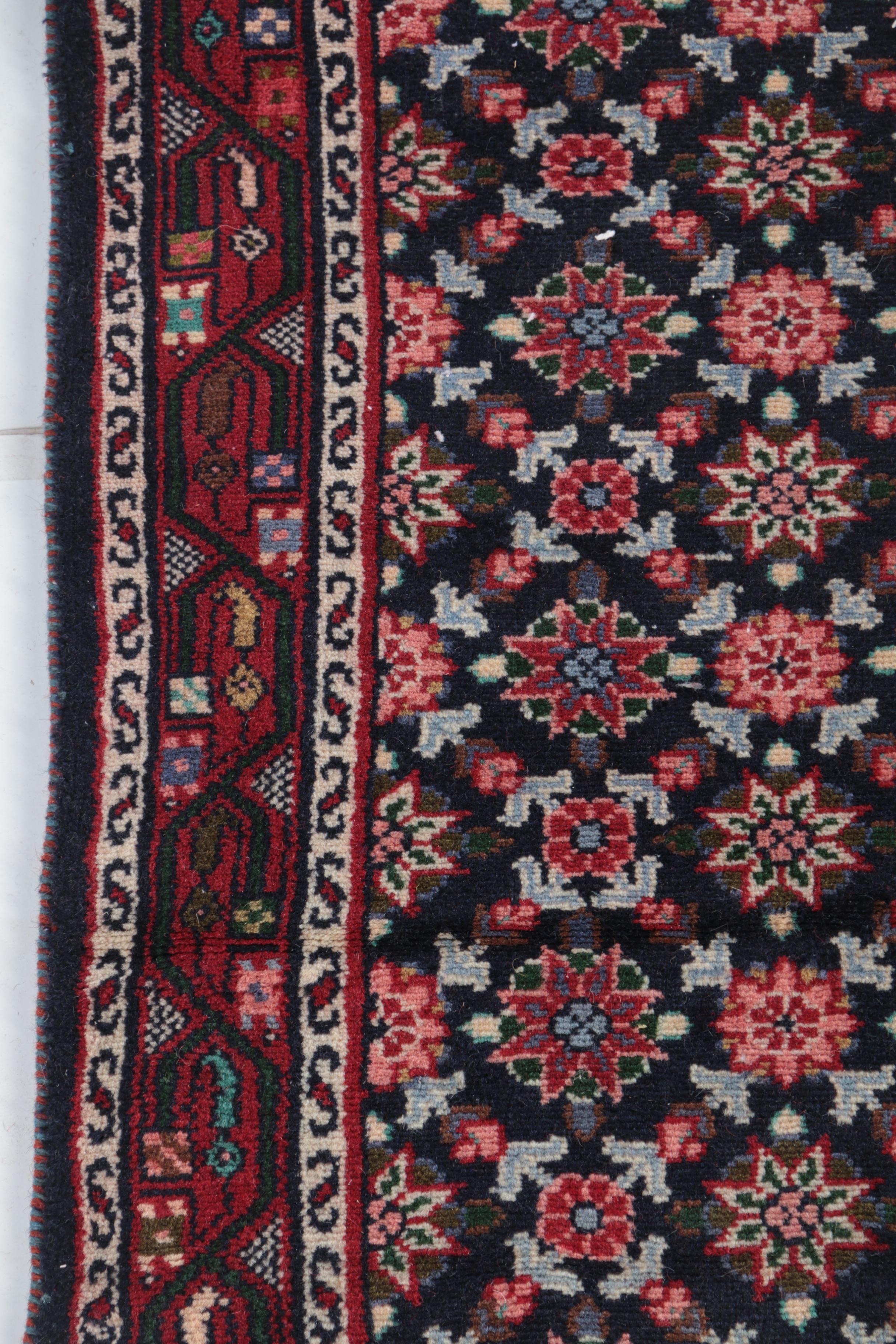 Hand-Knotted Persian Moud Wool Palace Size Runner