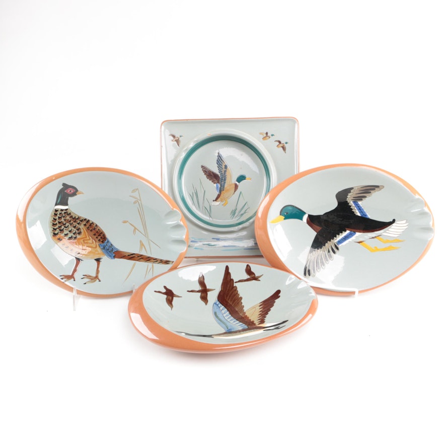 Stangl Bird Themed Ceramic Ashtrays
