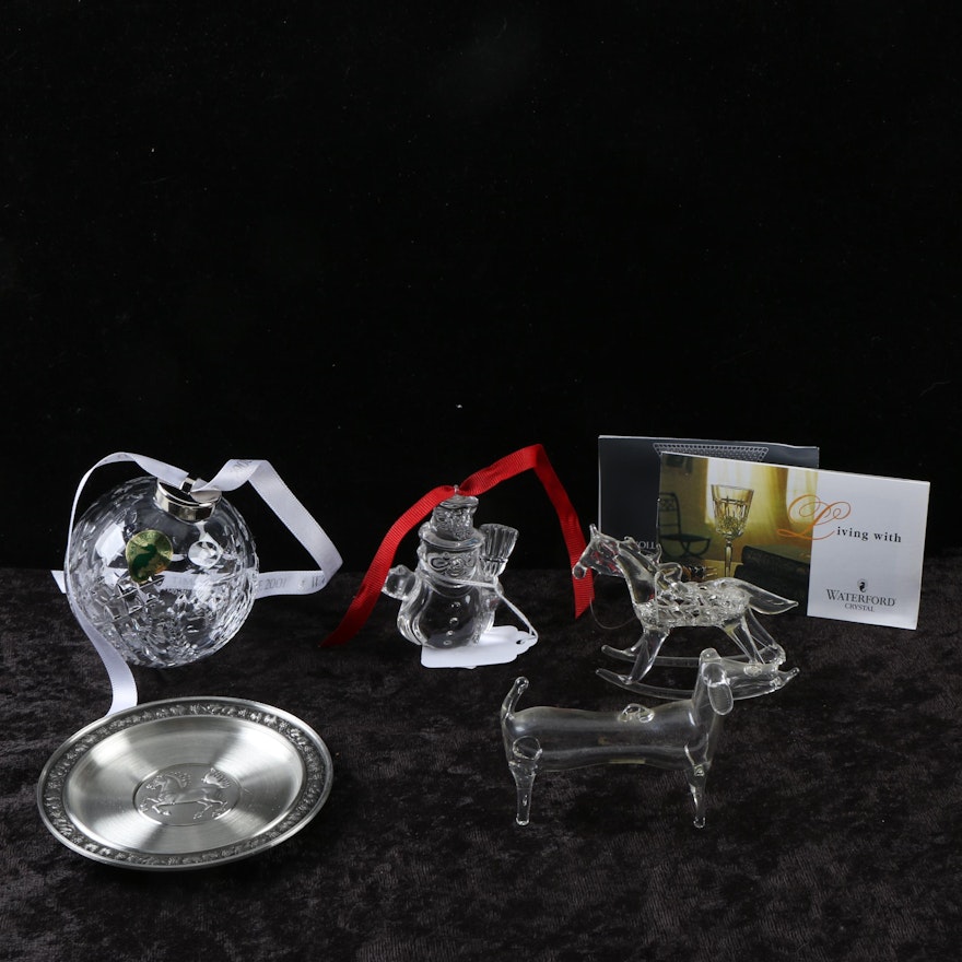 Holiday Ornaments Including Waterford Crystal