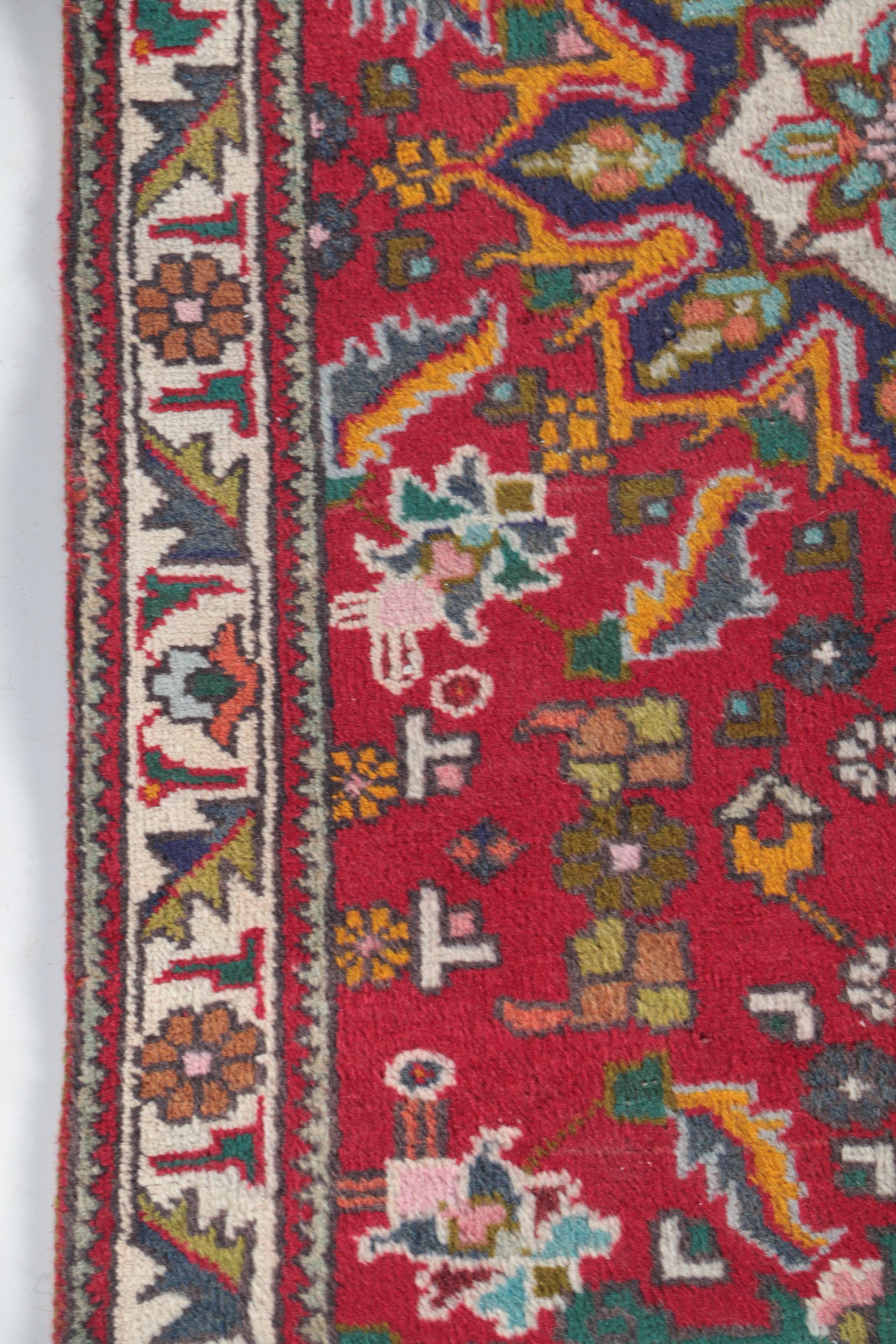 Hand-Knotted Wool Persian Village Carpet Runner