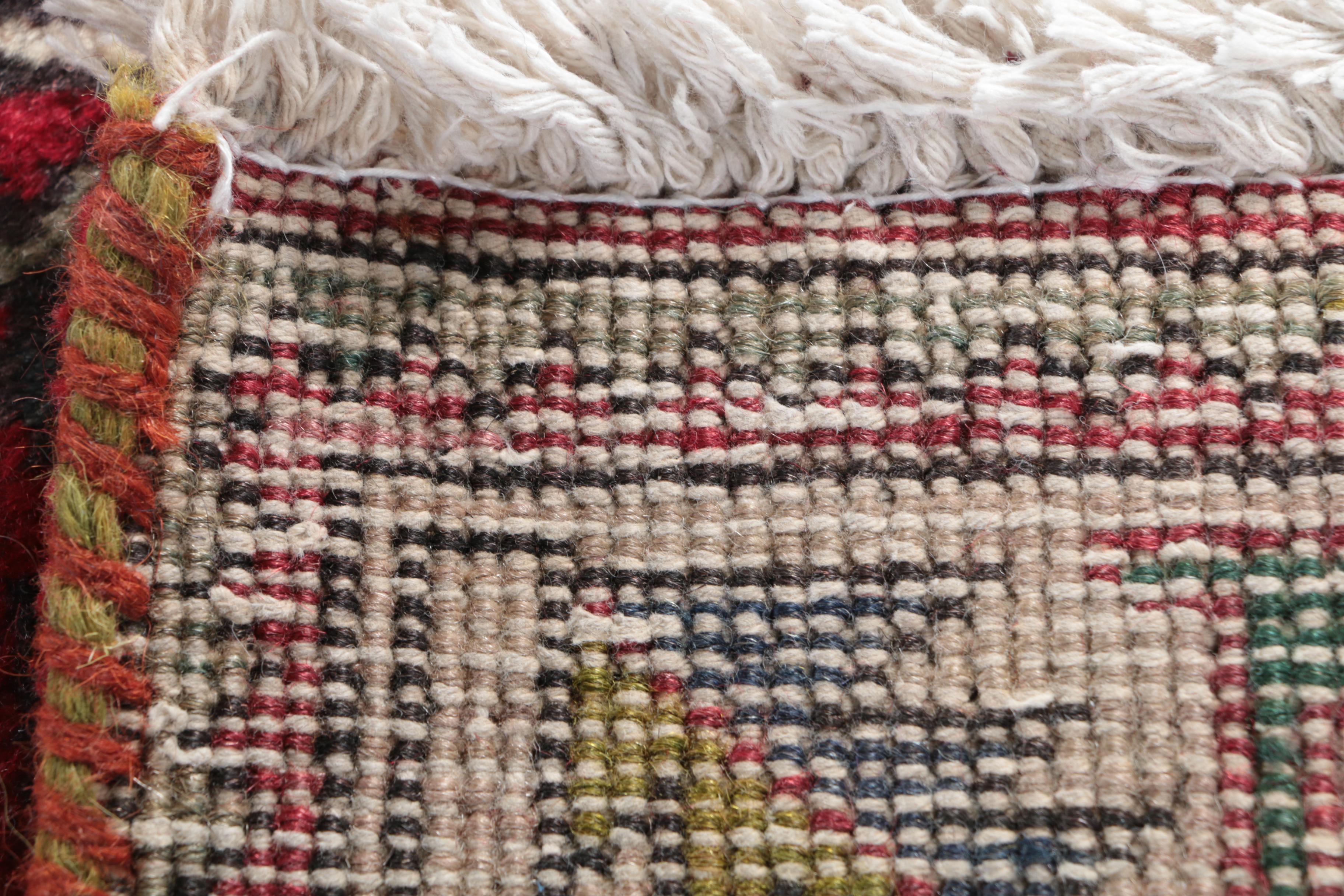 Hand-Knotted Wool Persian Village Carpet Runner